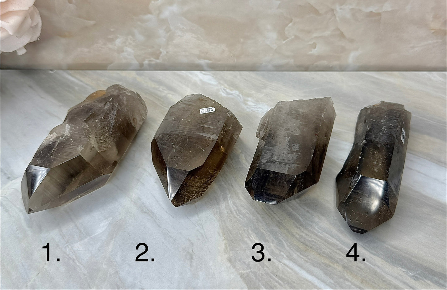 Smokey Lemurian Half Polished