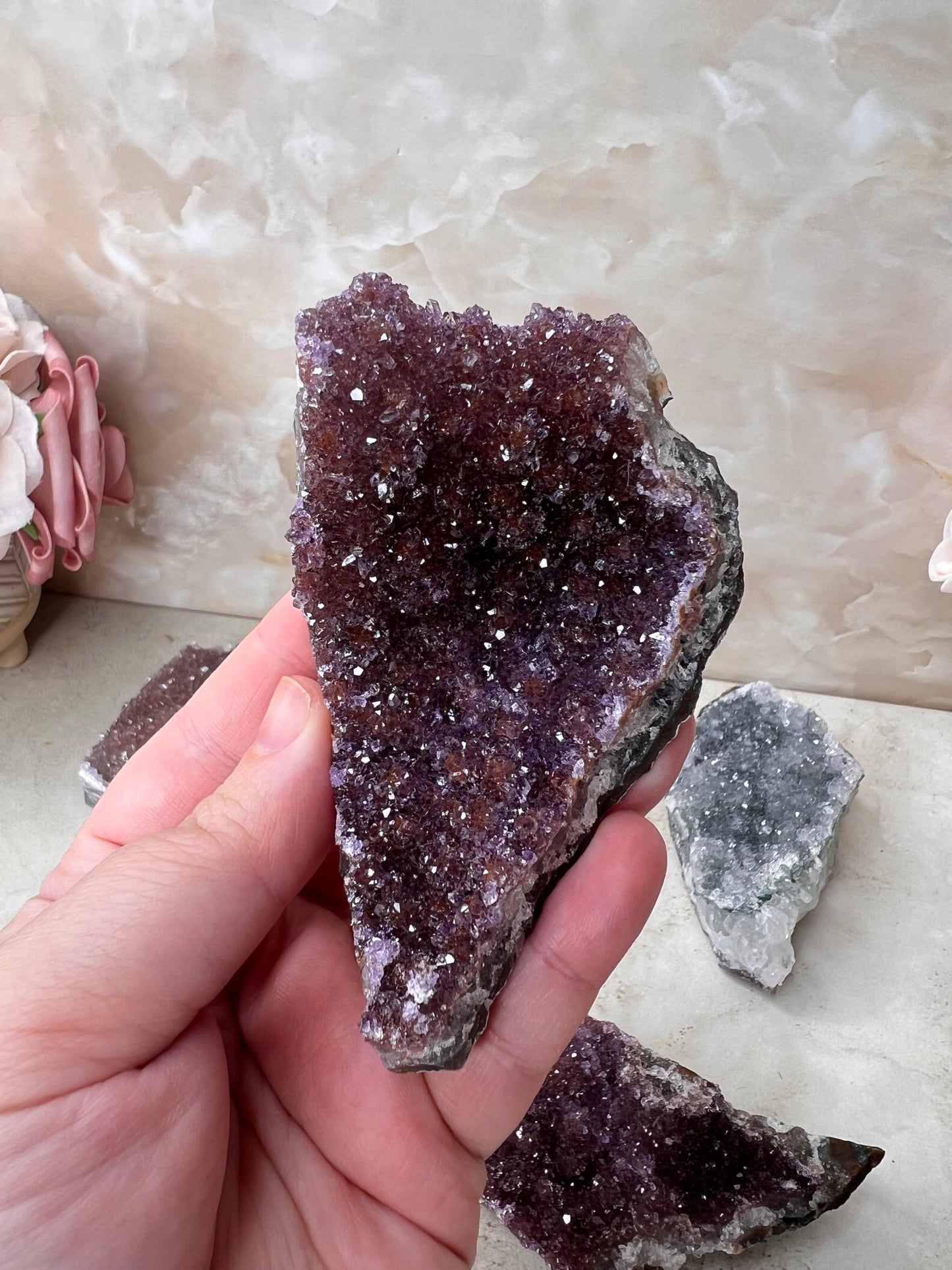 Druzy Sugary Rainbow Amethyst Cluster