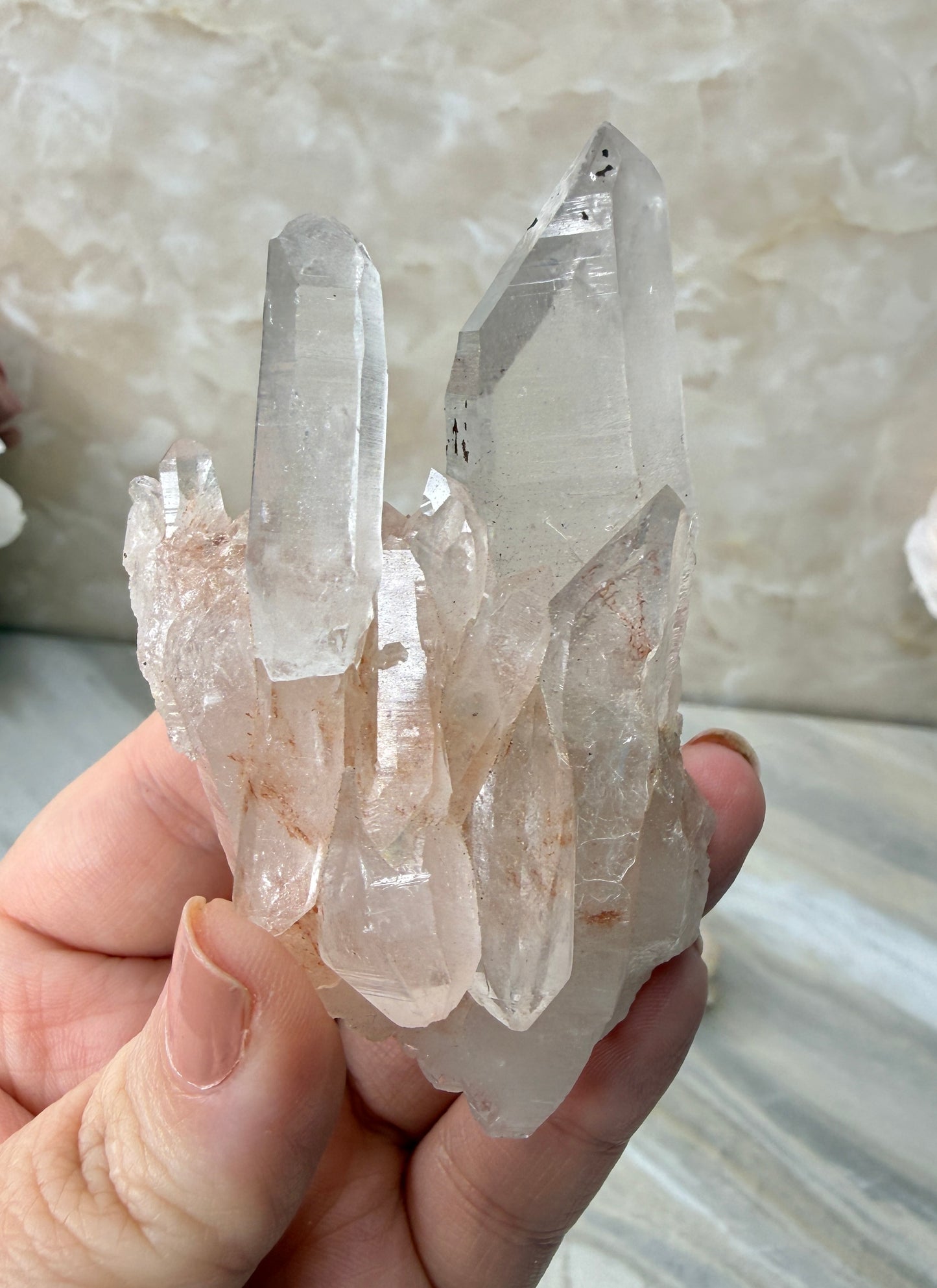Pink Himalayan Quartz Cluster