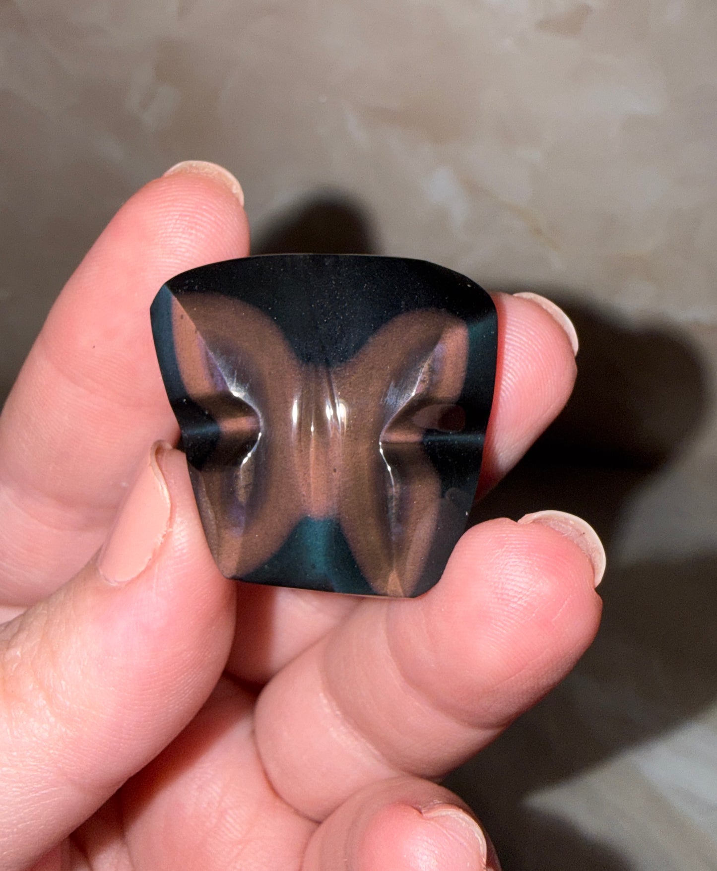 Mini Rainbow Obsidian Butterfly