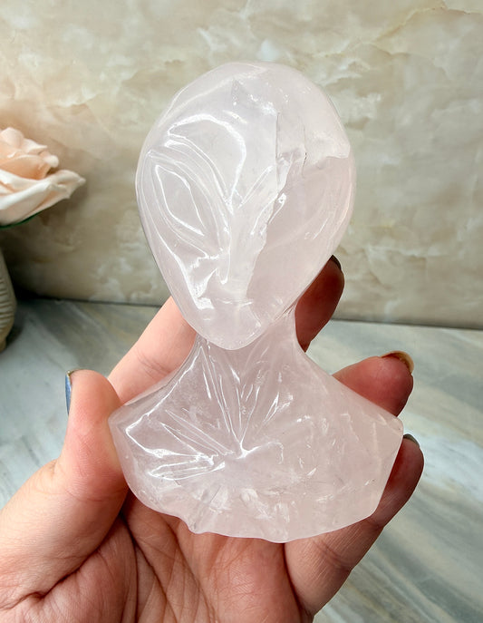 Custom Girasol Rose Quartz Alien from Brazil