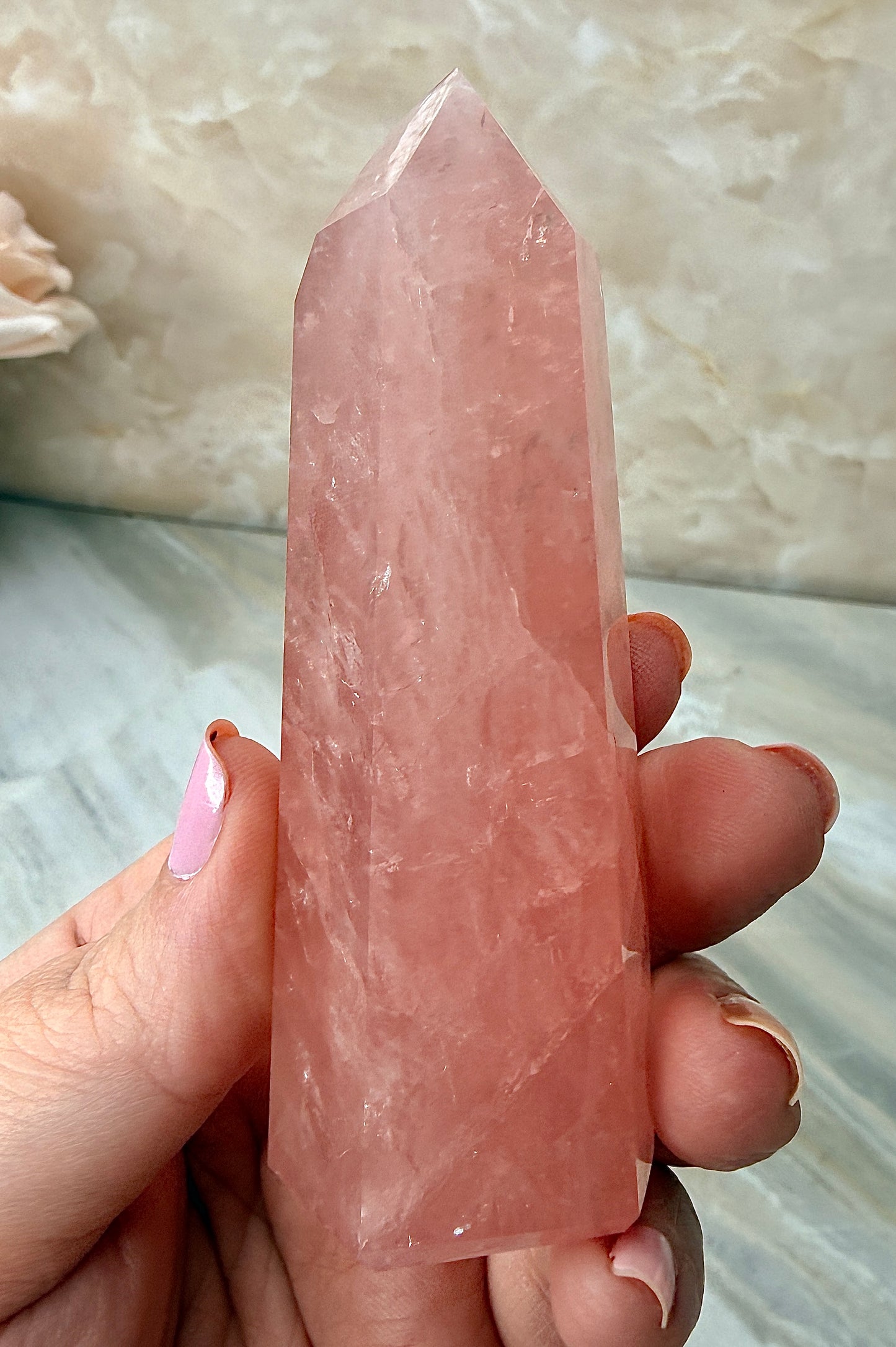 High Quality Rose Quartz Tower