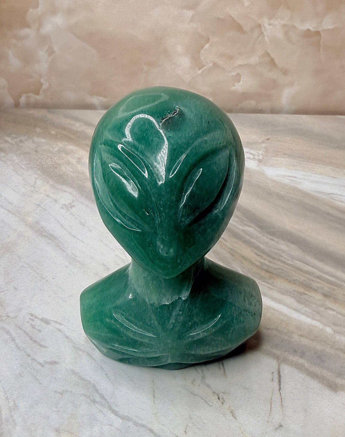 Custom Green Aventurine Alien from Brazil