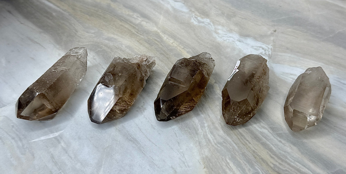 Smokey Lemurian Half Polished