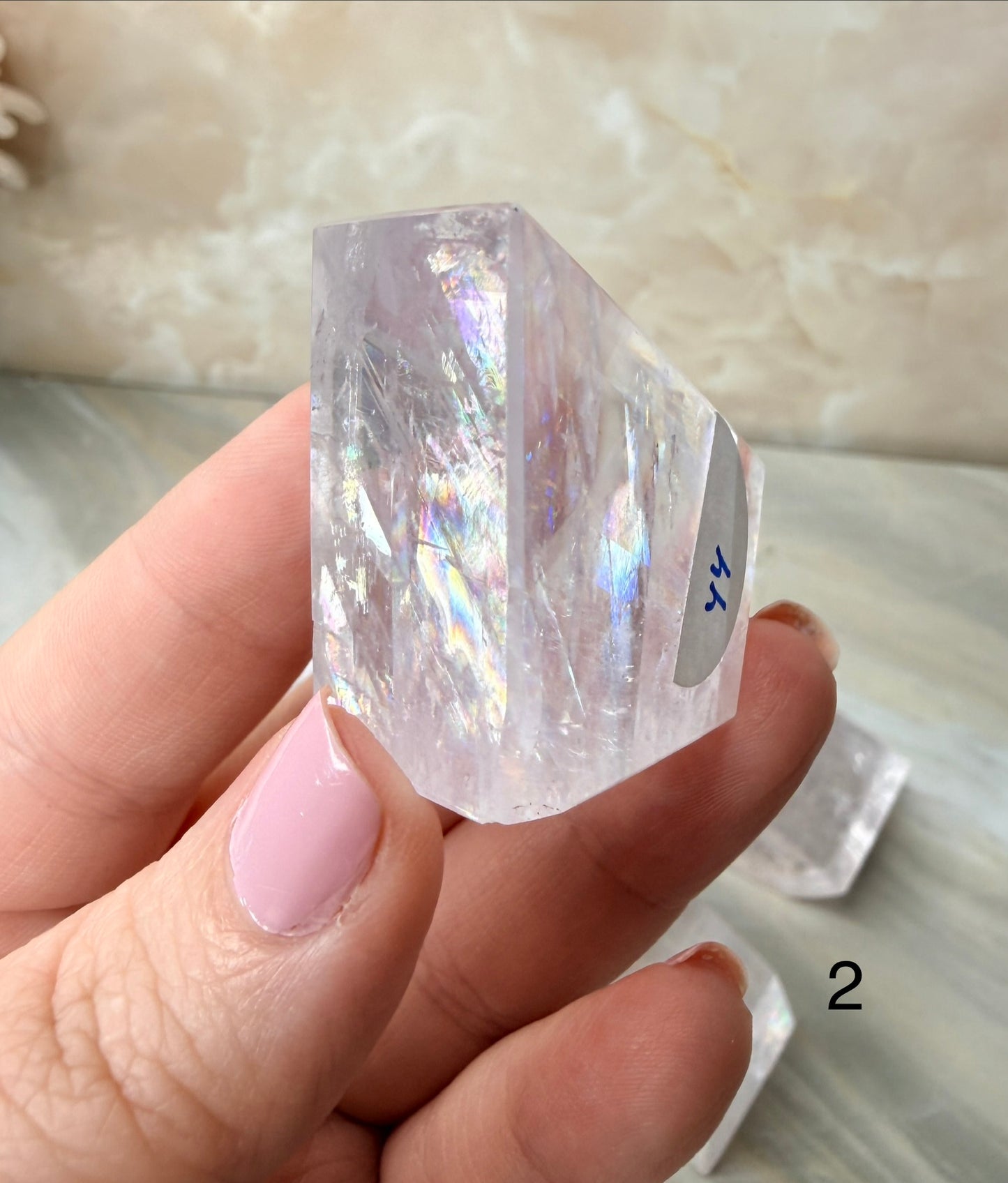 Fully Polished Purple Calcite from Madagascar