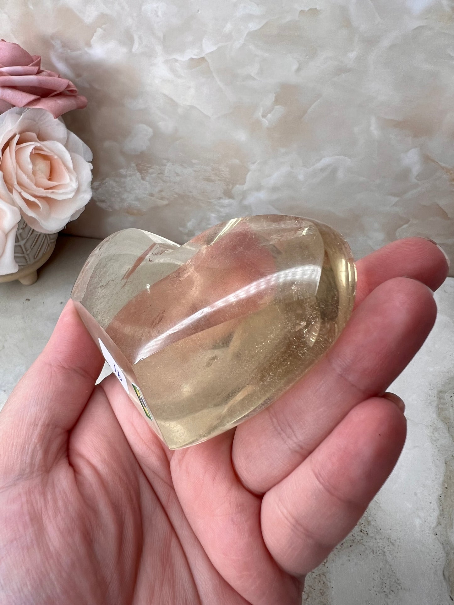 Self-Standing Citrine Heart