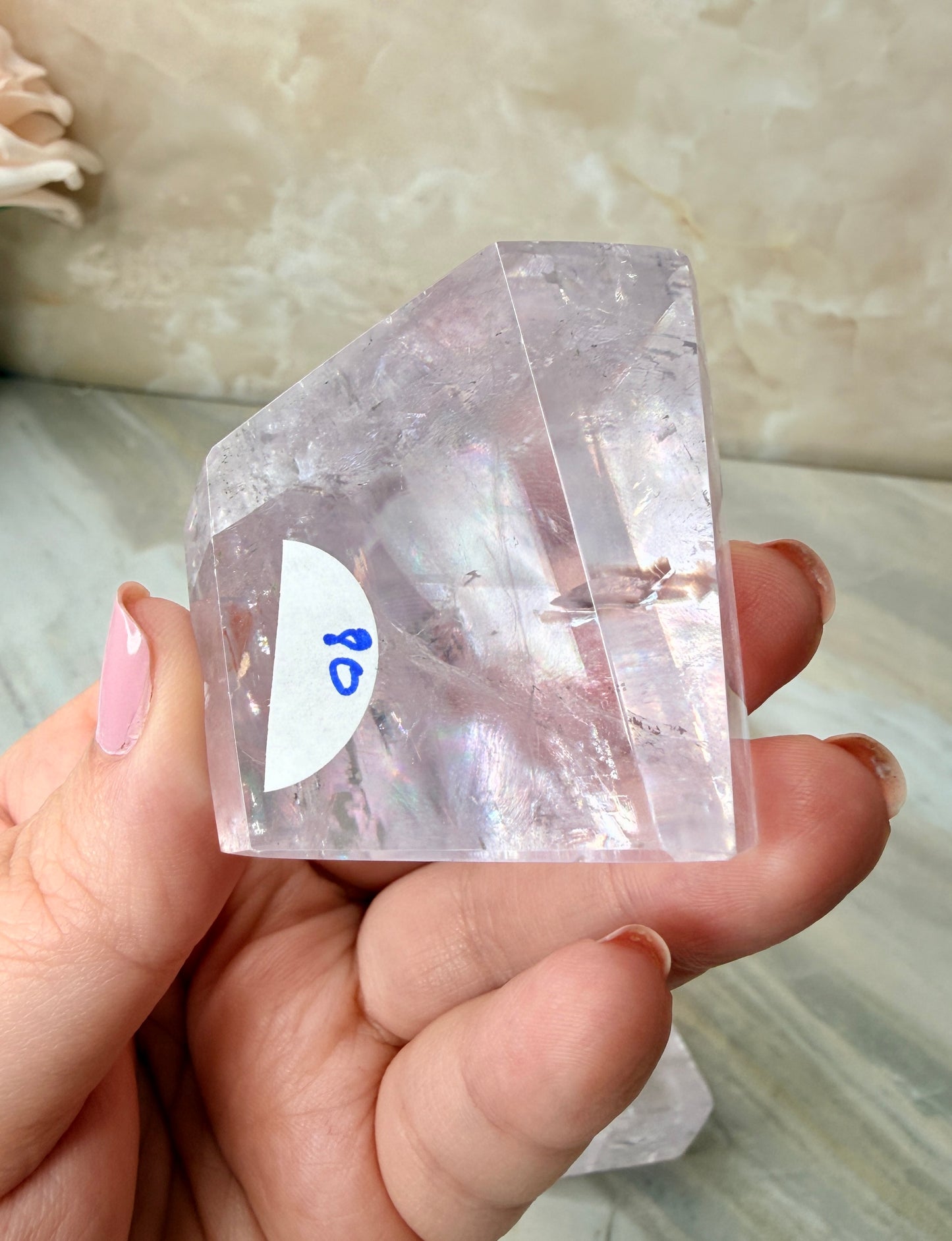 Fully Polished Purple Calcite from Madagascar