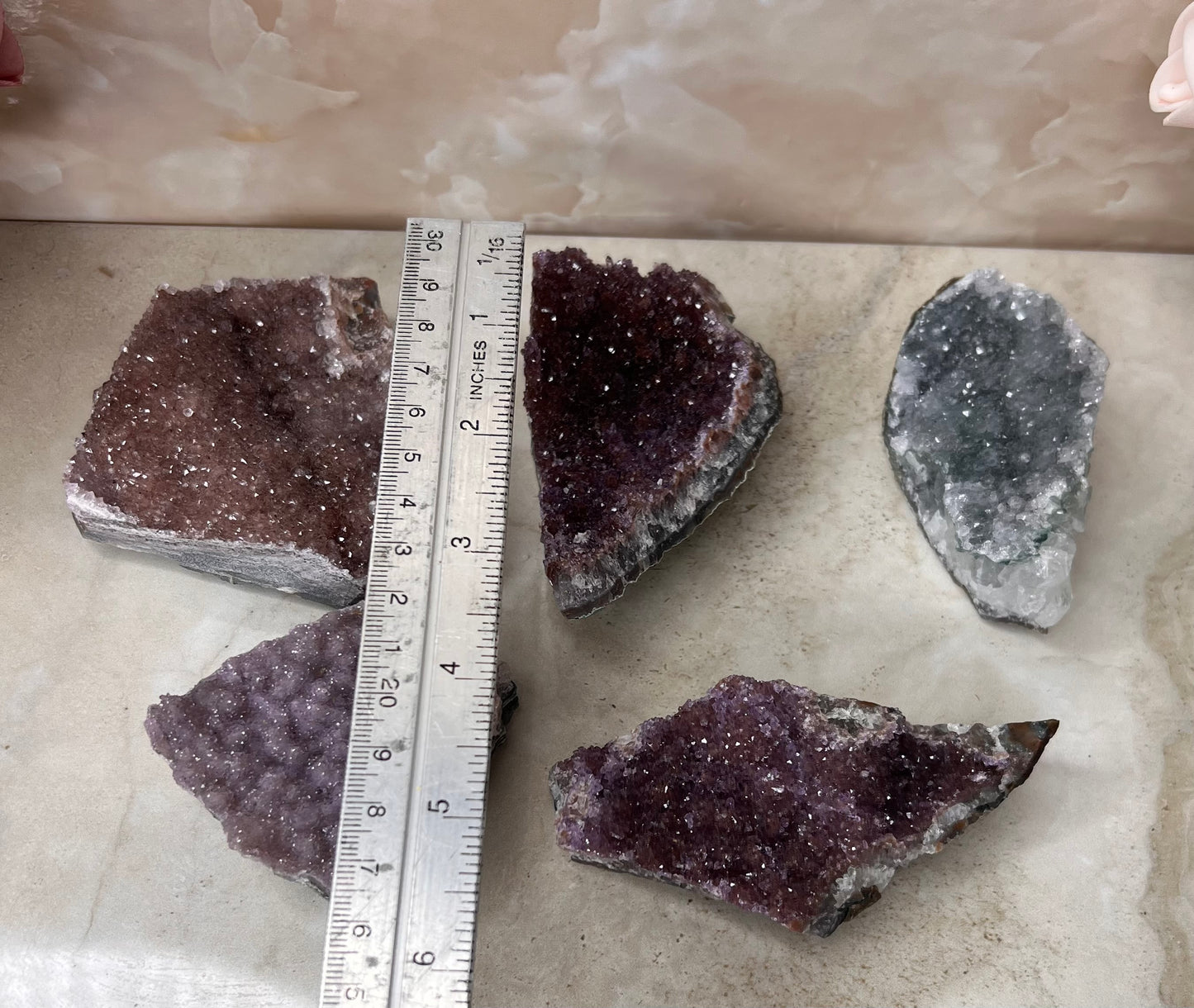 Druzy Sugary Rainbow Amethyst Cluster