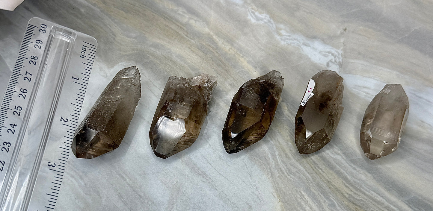 Smokey Lemurian Half Polished