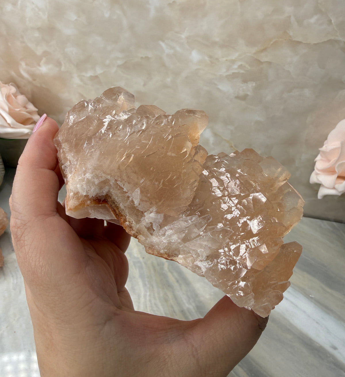 Pink/Peach Dogtooth Calcite