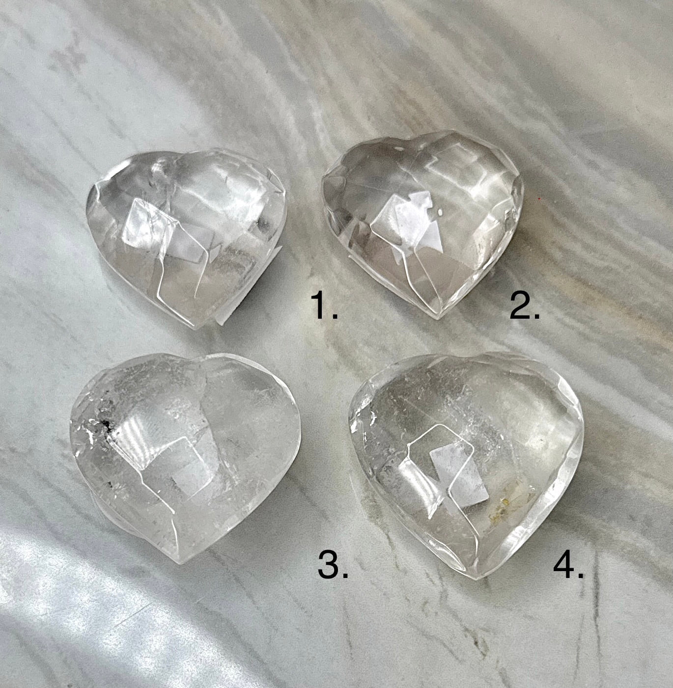 Clear Quartz Faceted Heart from Brazil