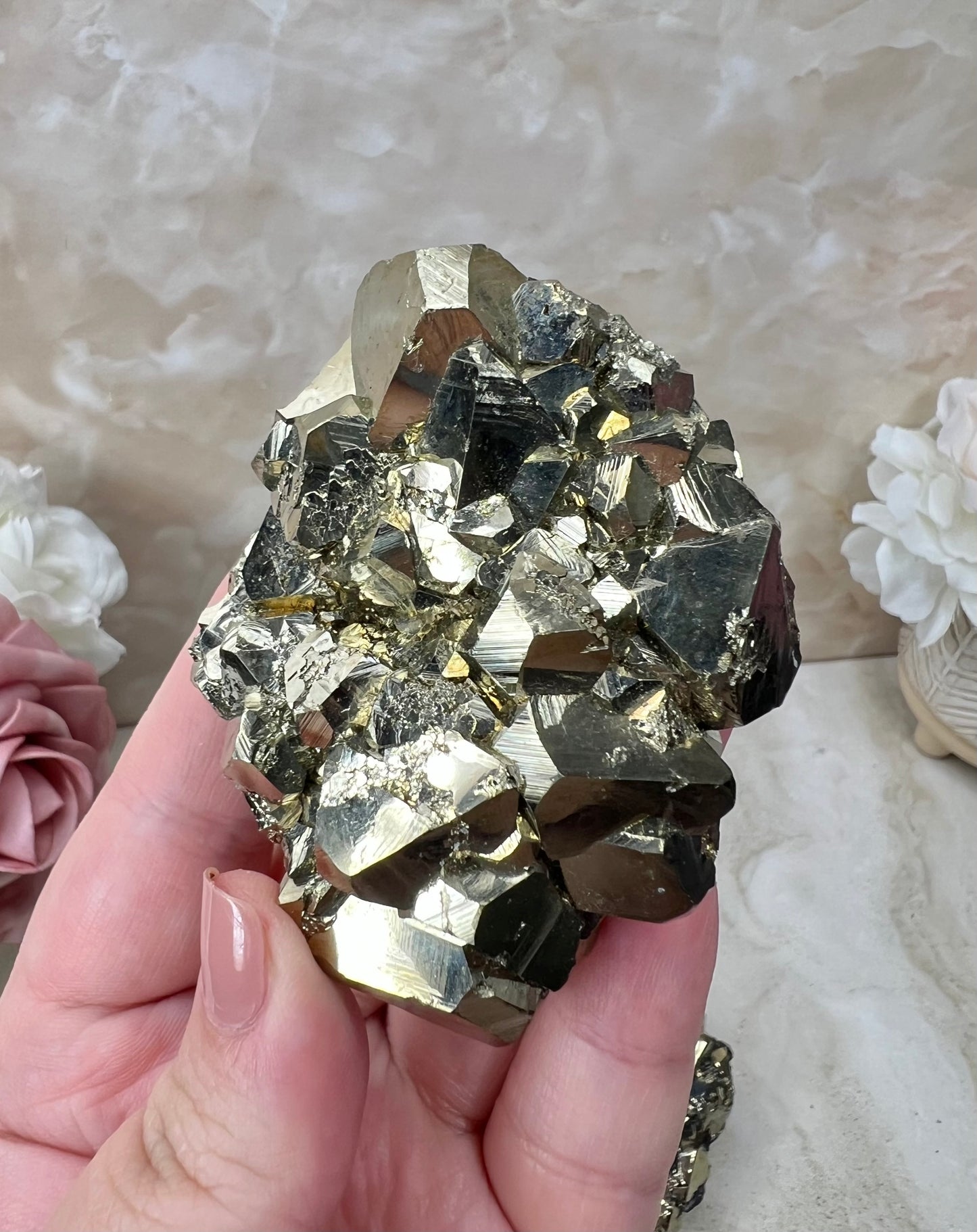 Octahedral Peruvian Pyrite Cluster