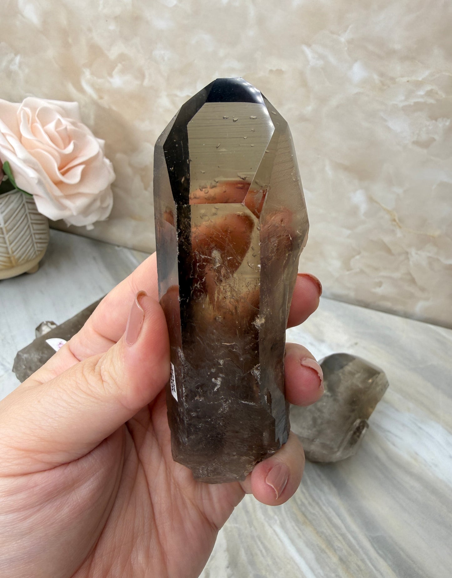Smokey Lemurian Half Polished
