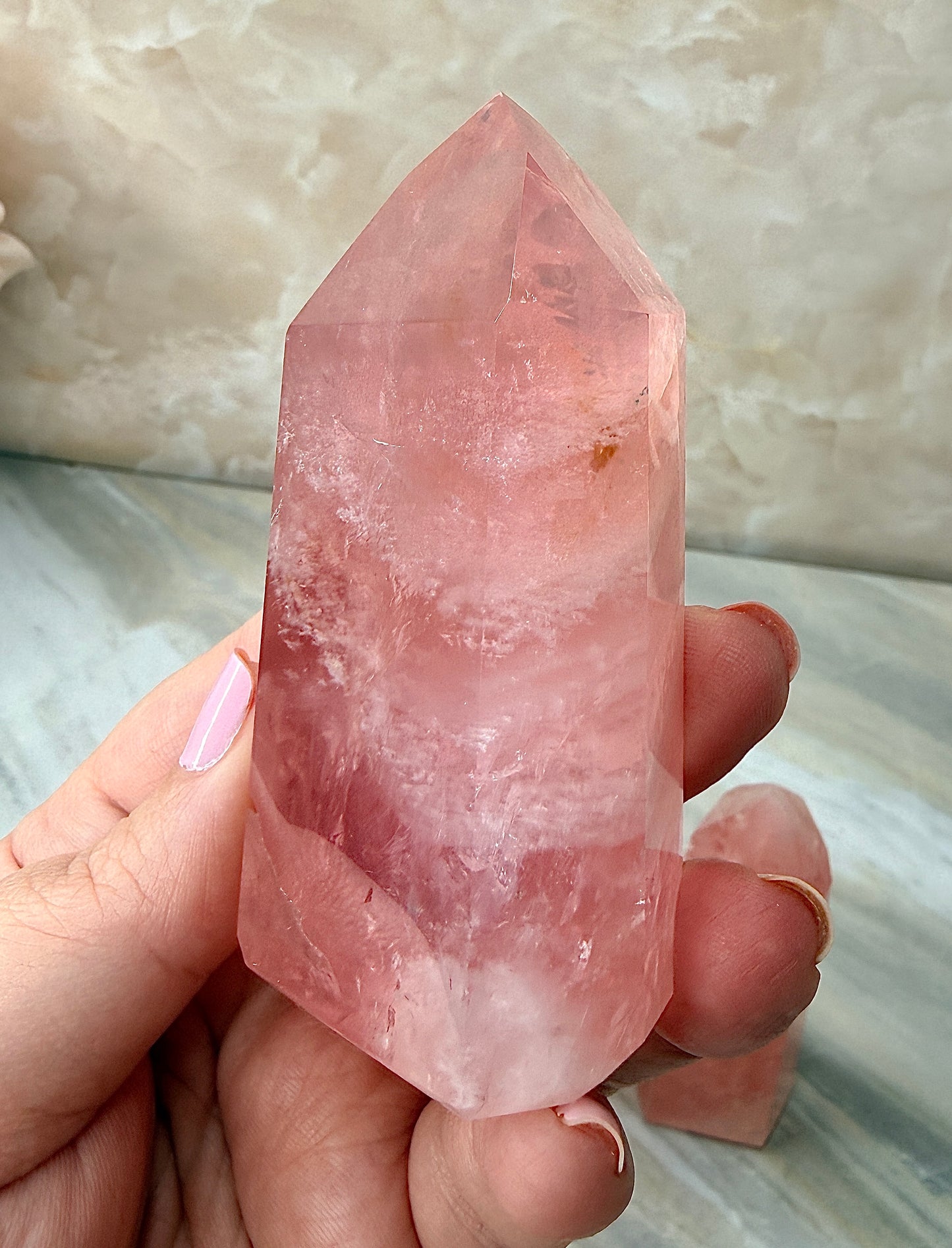 High Quality Rose Quartz Tower