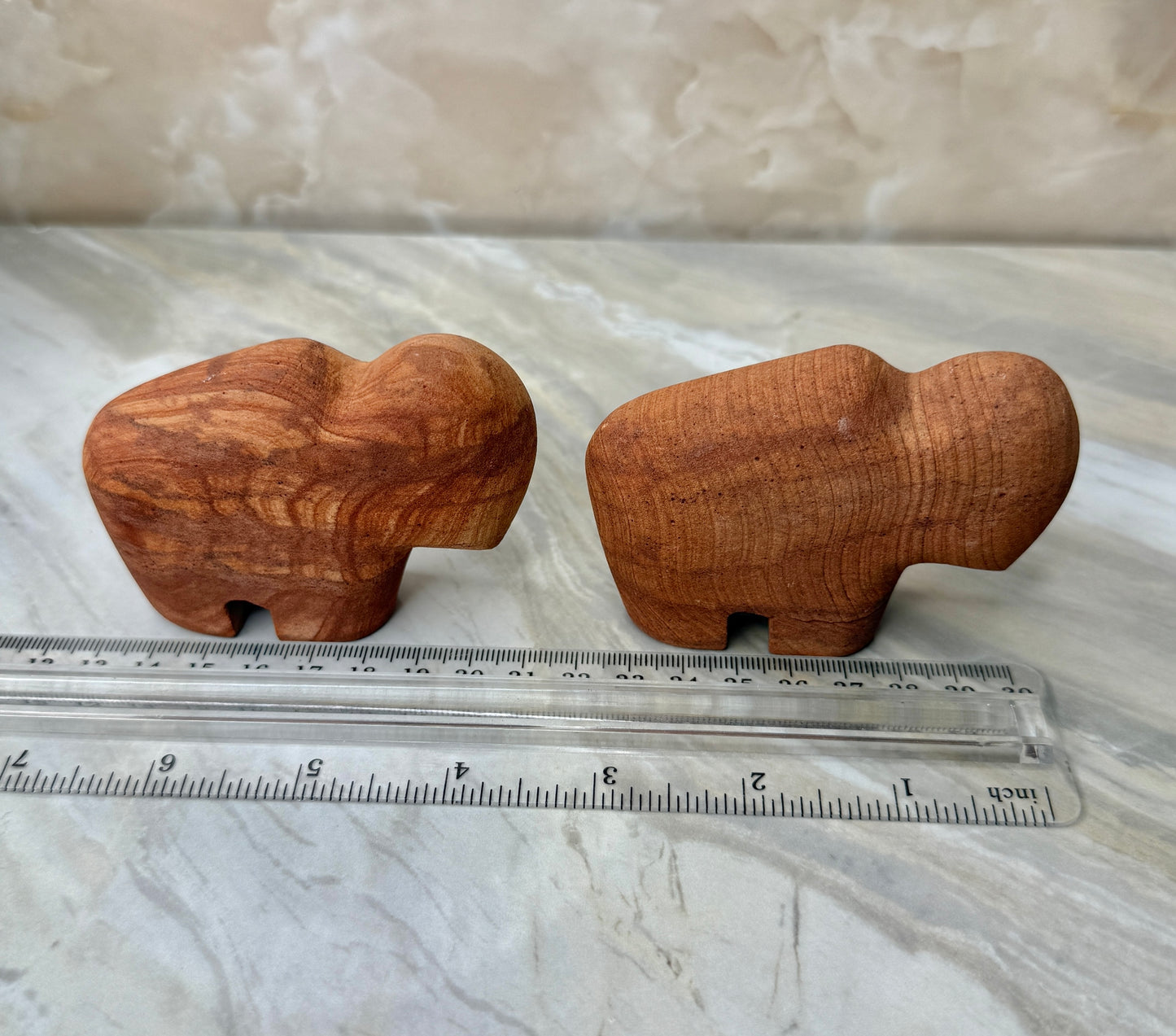 Sandstone Buffalo Carving