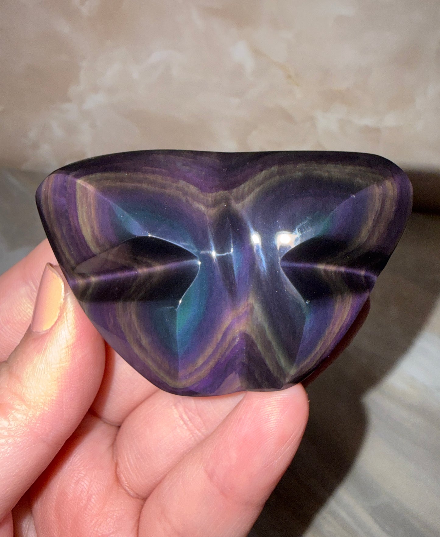 Rainbow Obsidian Butterfly