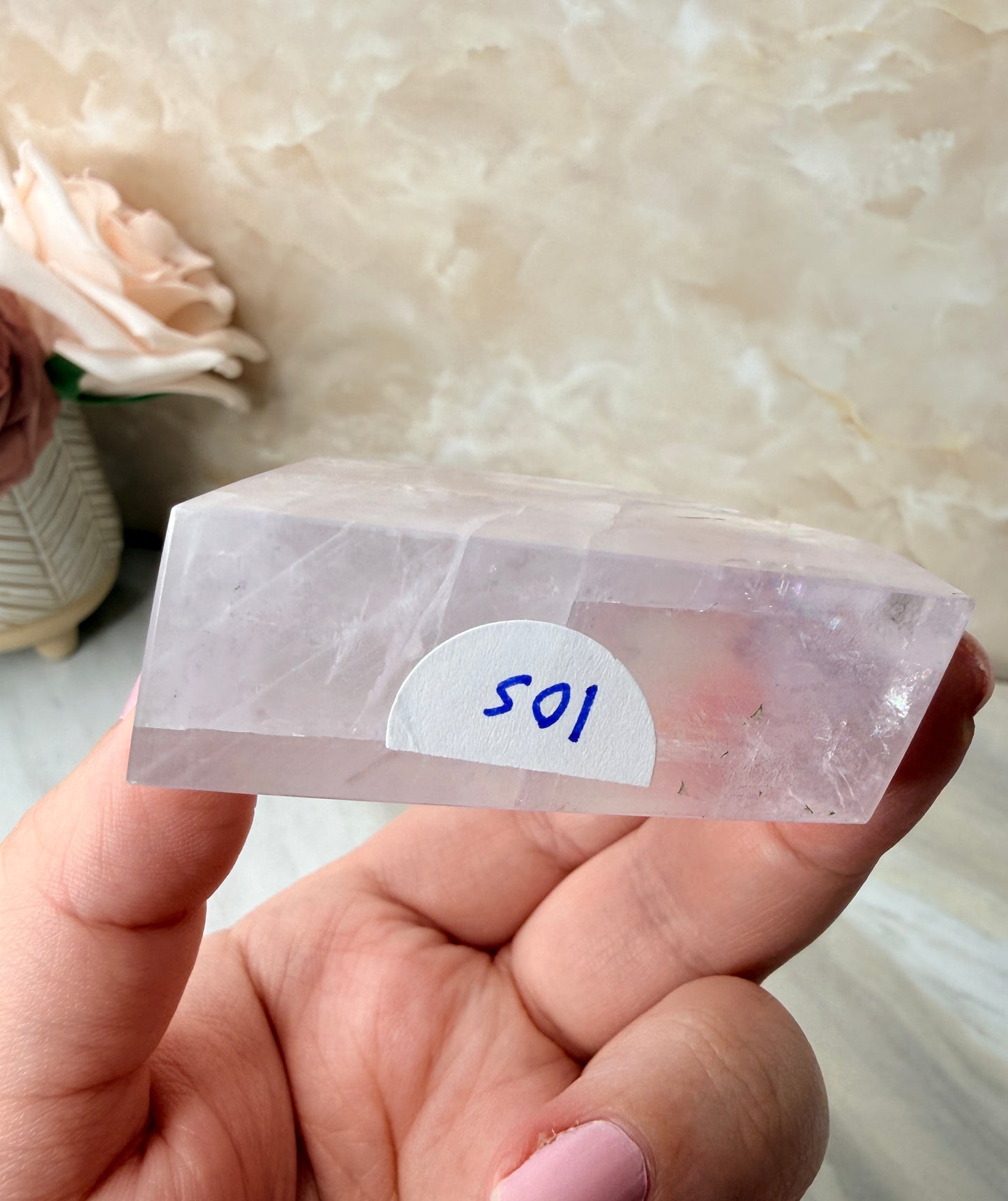 Fully Polished Purple Calcite from Madagascar