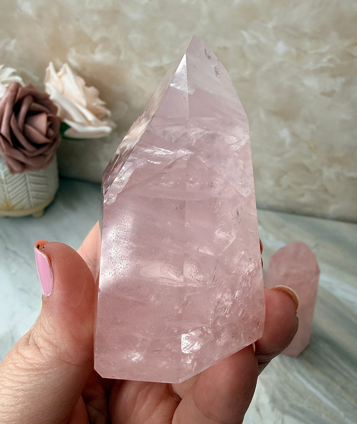 High Quality Rose Quartz Tower