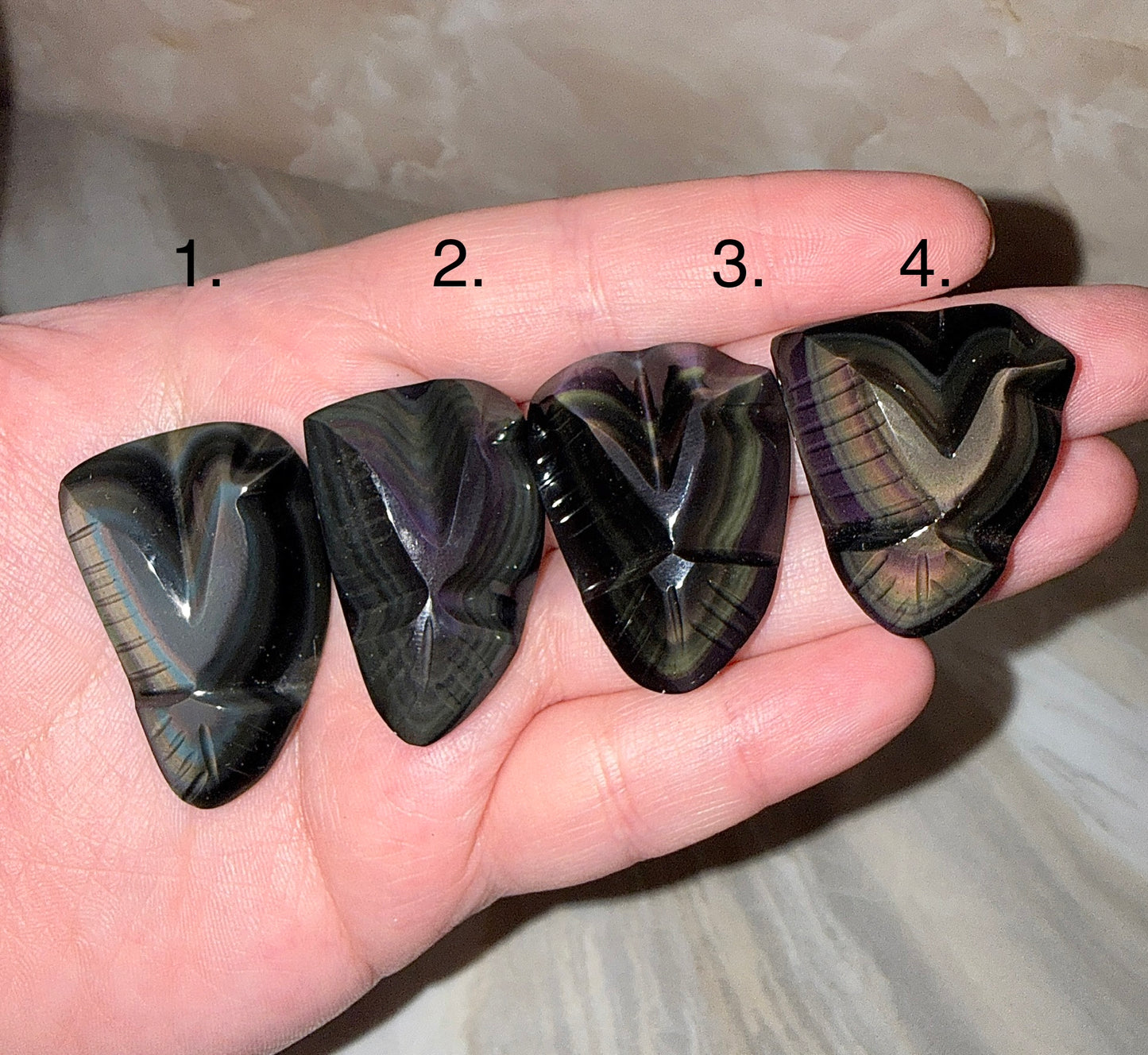 Mini Rainbow Obsidian Bird