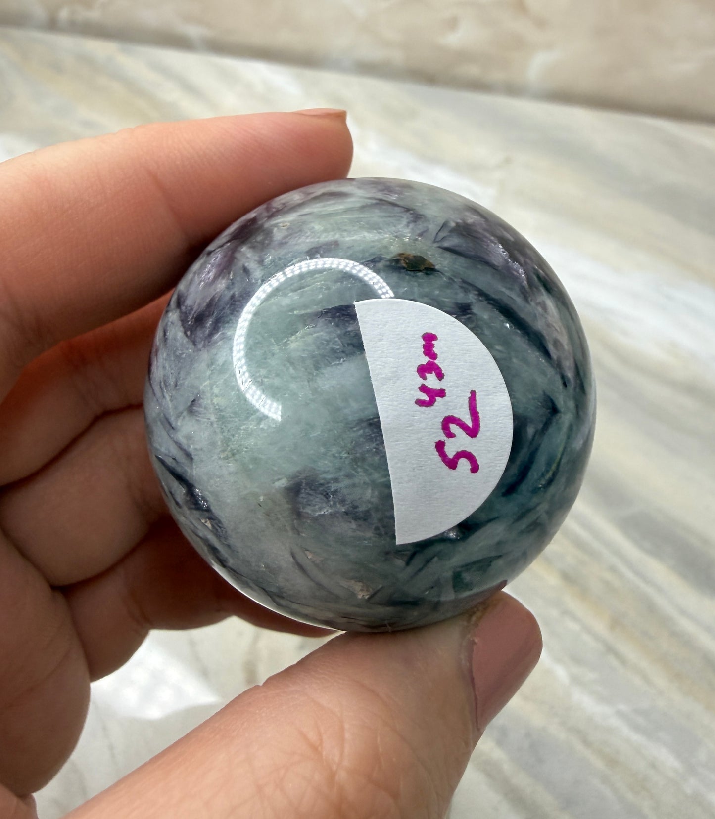 Lepidolite & Cleavelandite Sphere from Brazil 43mm
