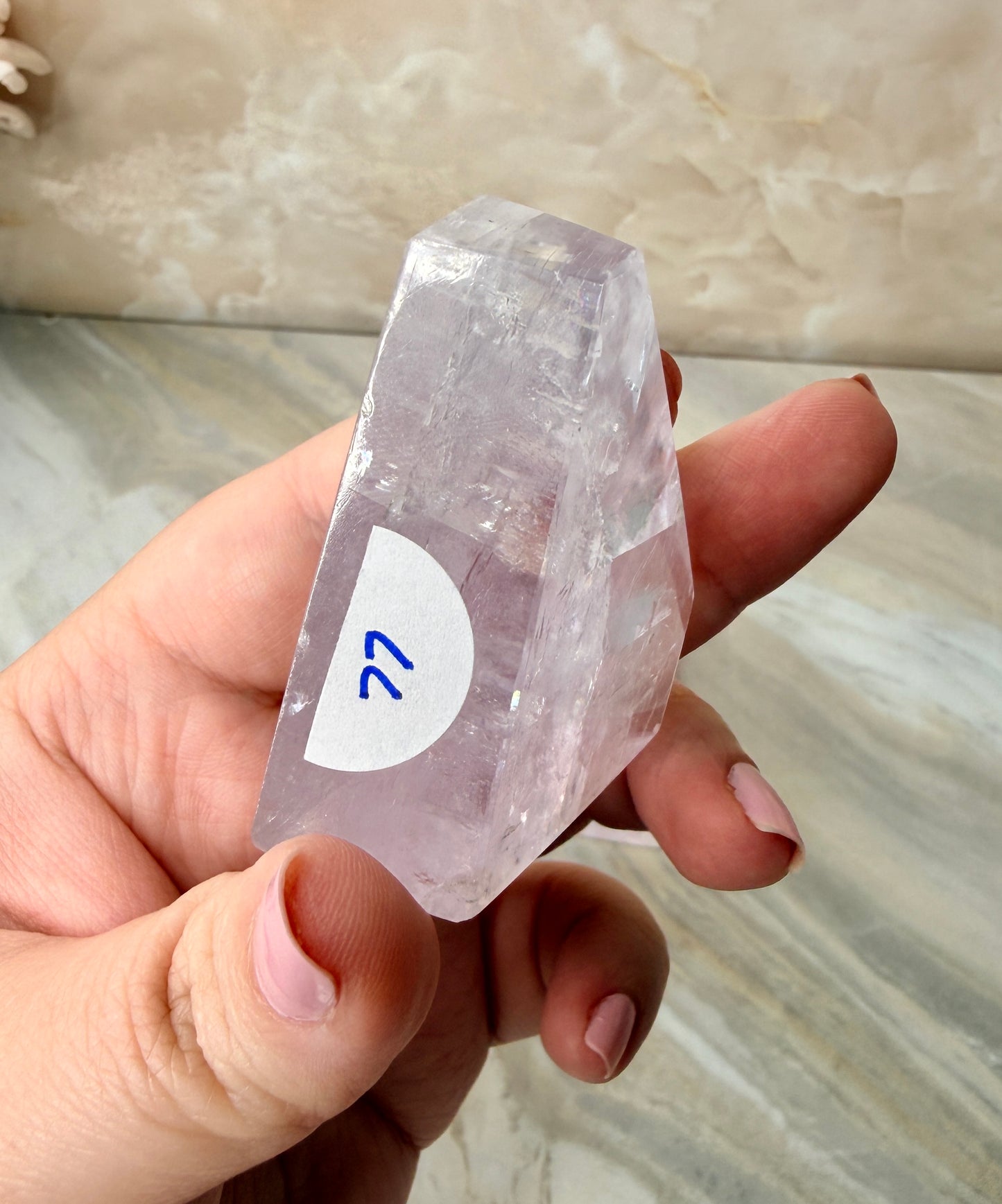 Fully Polished Purple Calcite from Madagascar