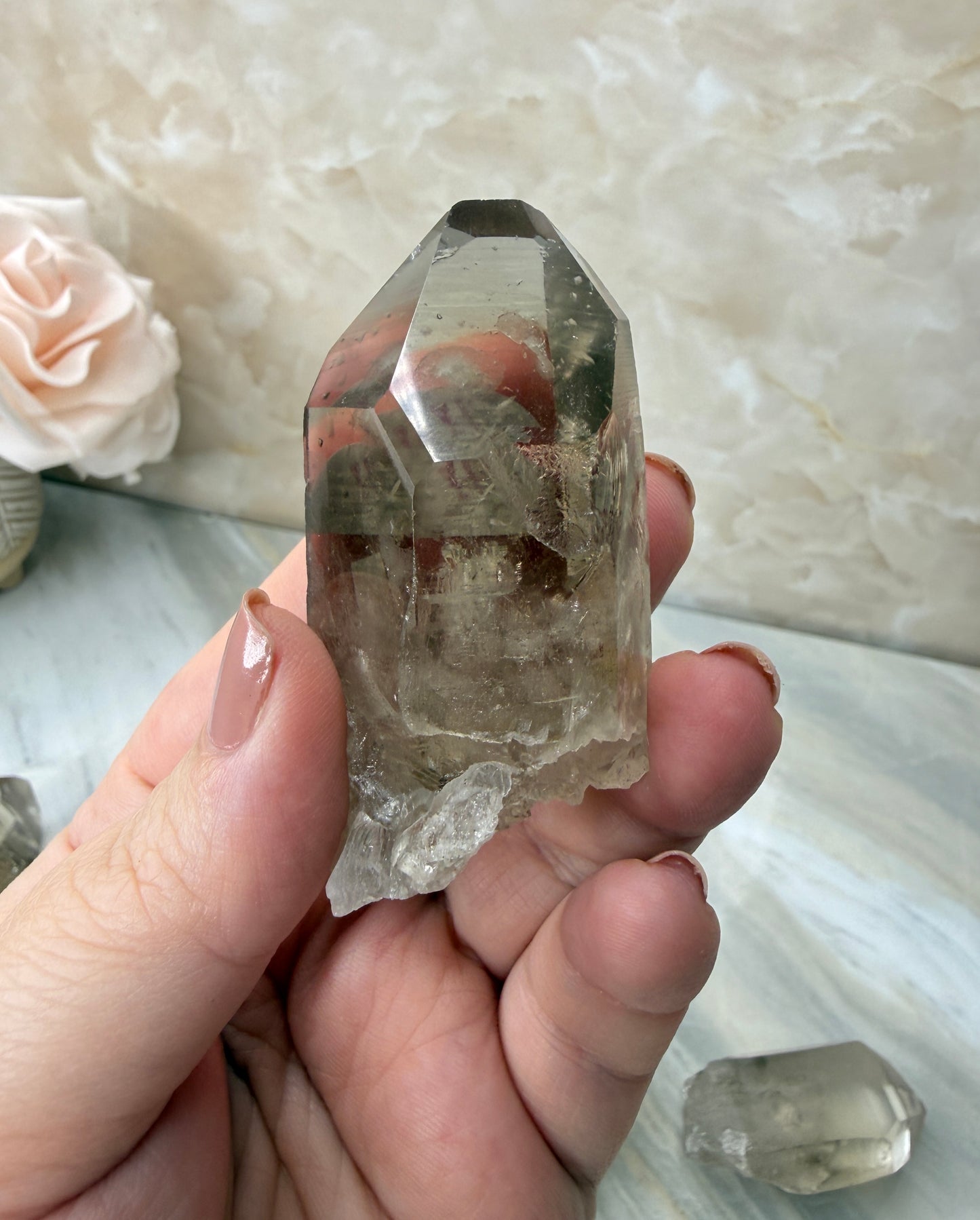 Smokey Lemurian Half Polished