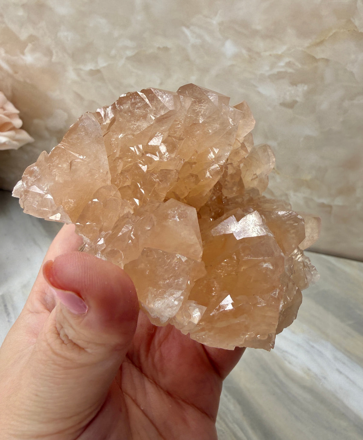 Pink/Peach Dogtooth Calcite