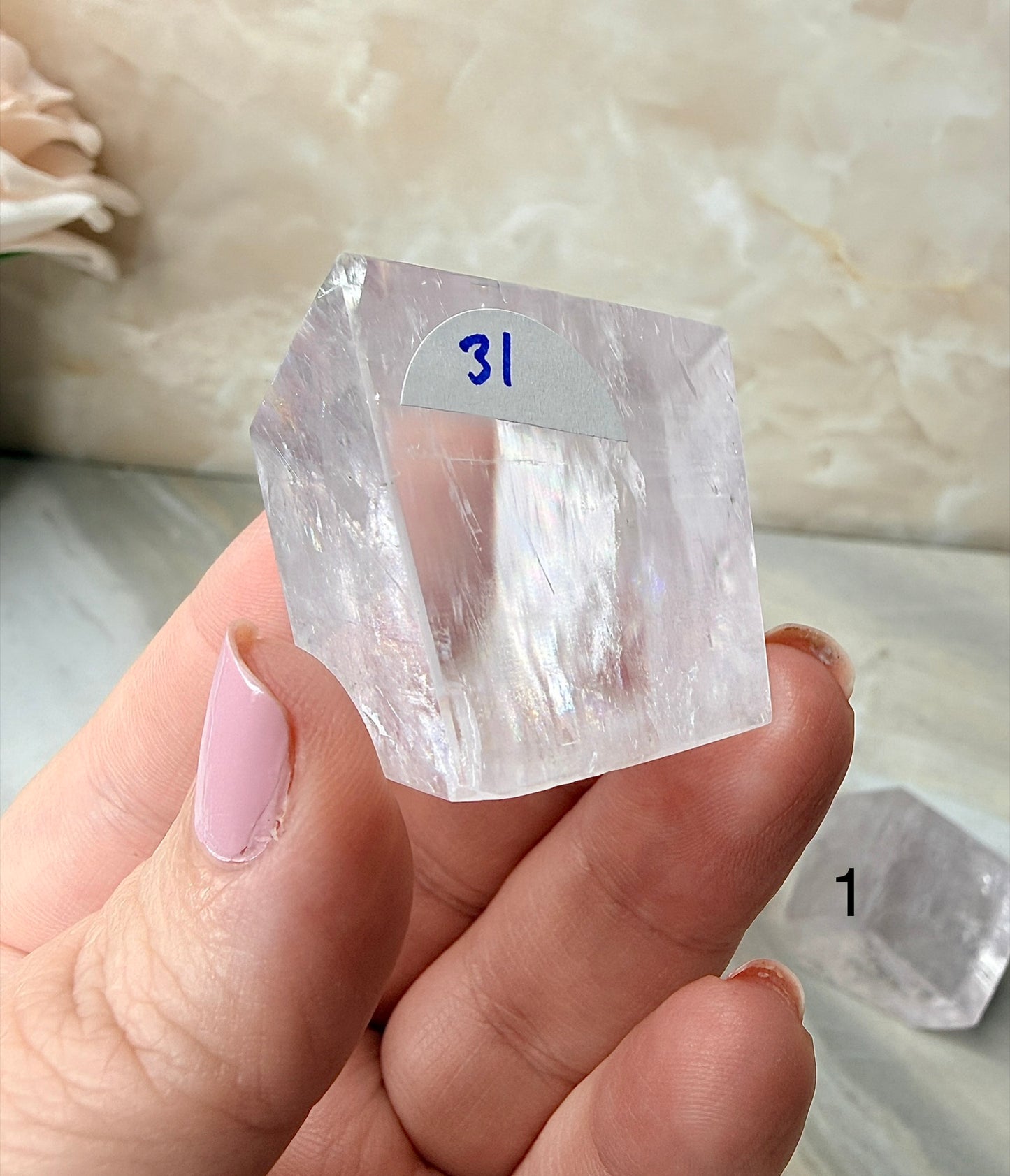 Fully Polished Purple Calcite from Madagascar