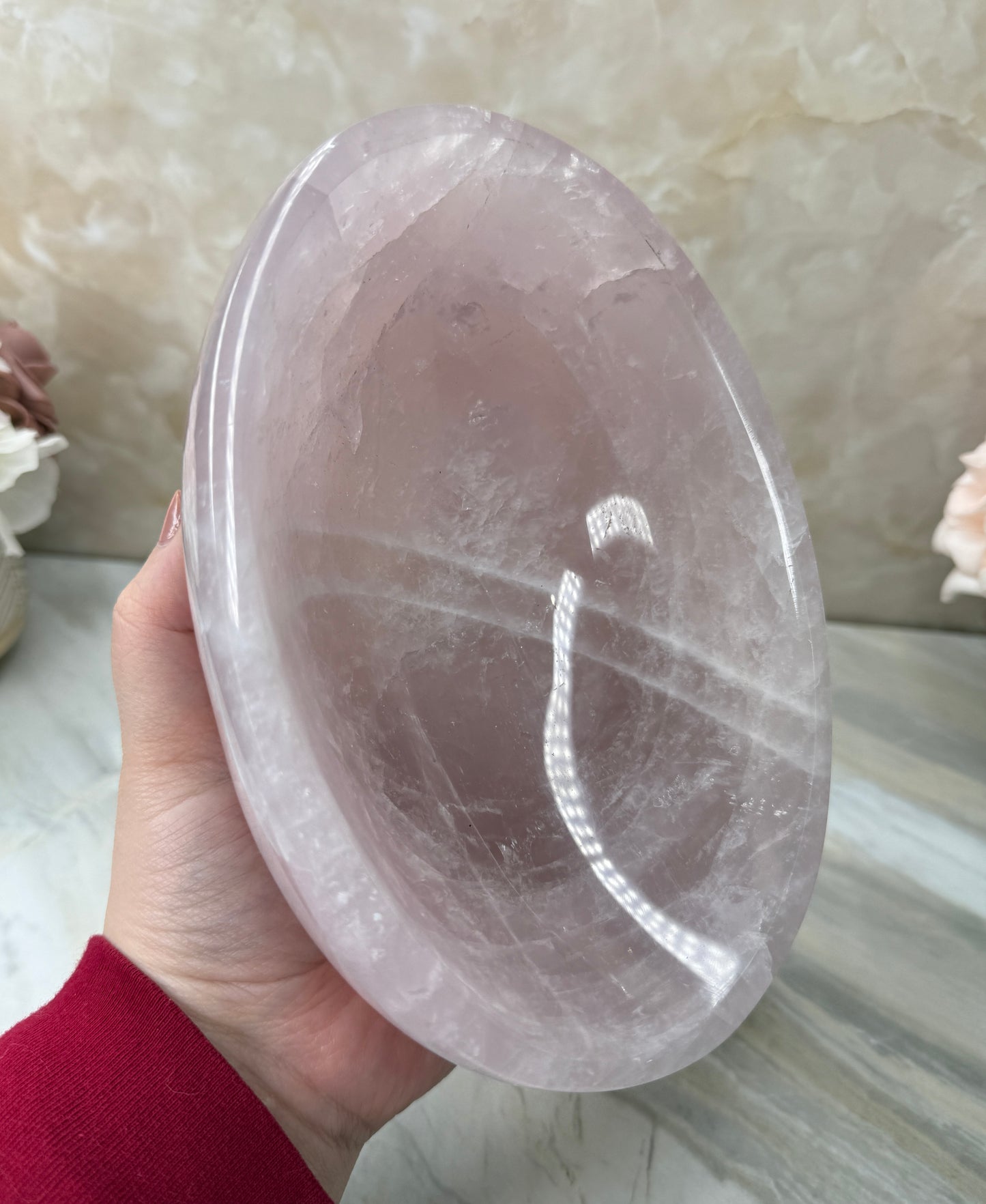 Rose Quartz Bowl from Madagascar