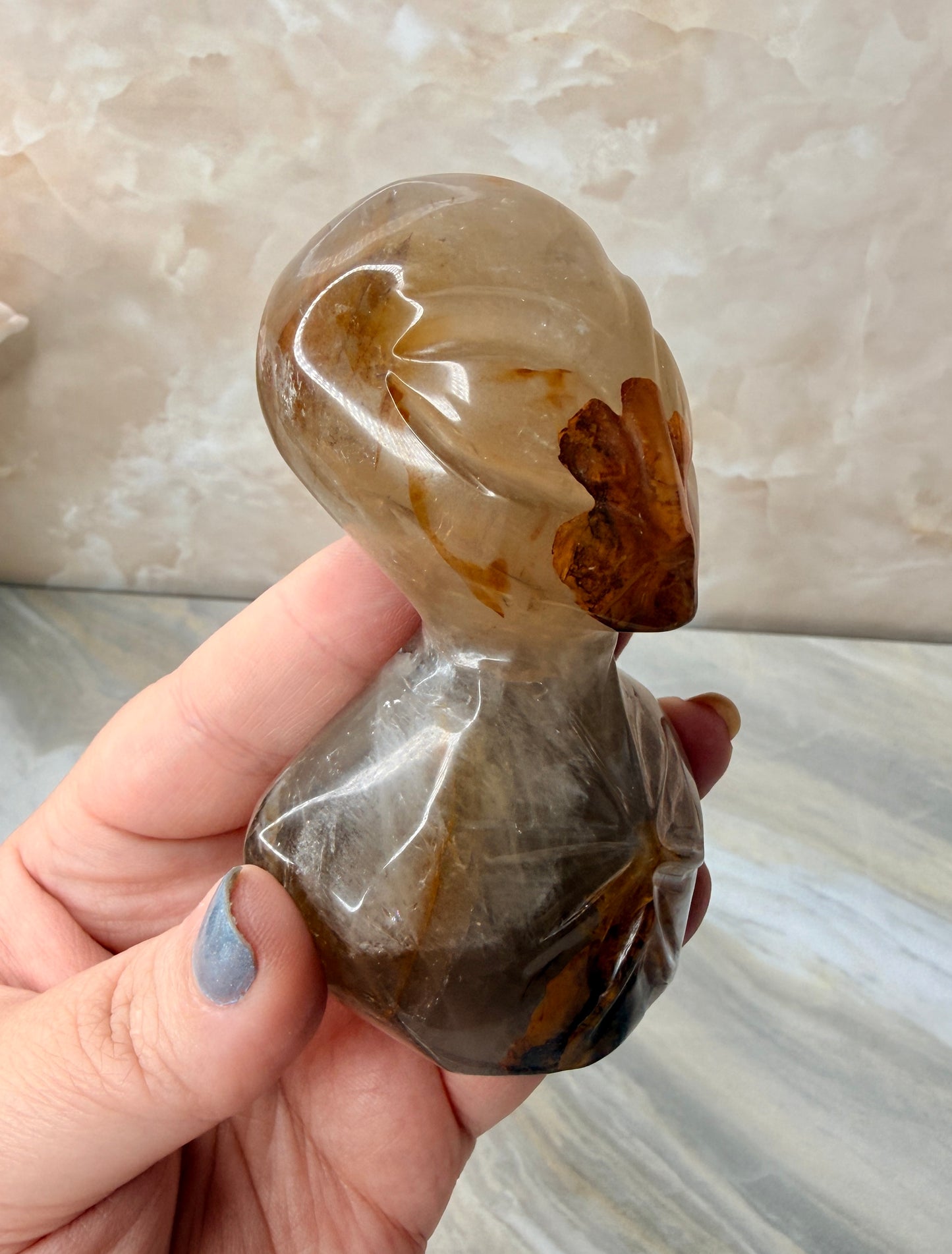 Custom Smokey & Golden Healer Quartz Alien from Brazil