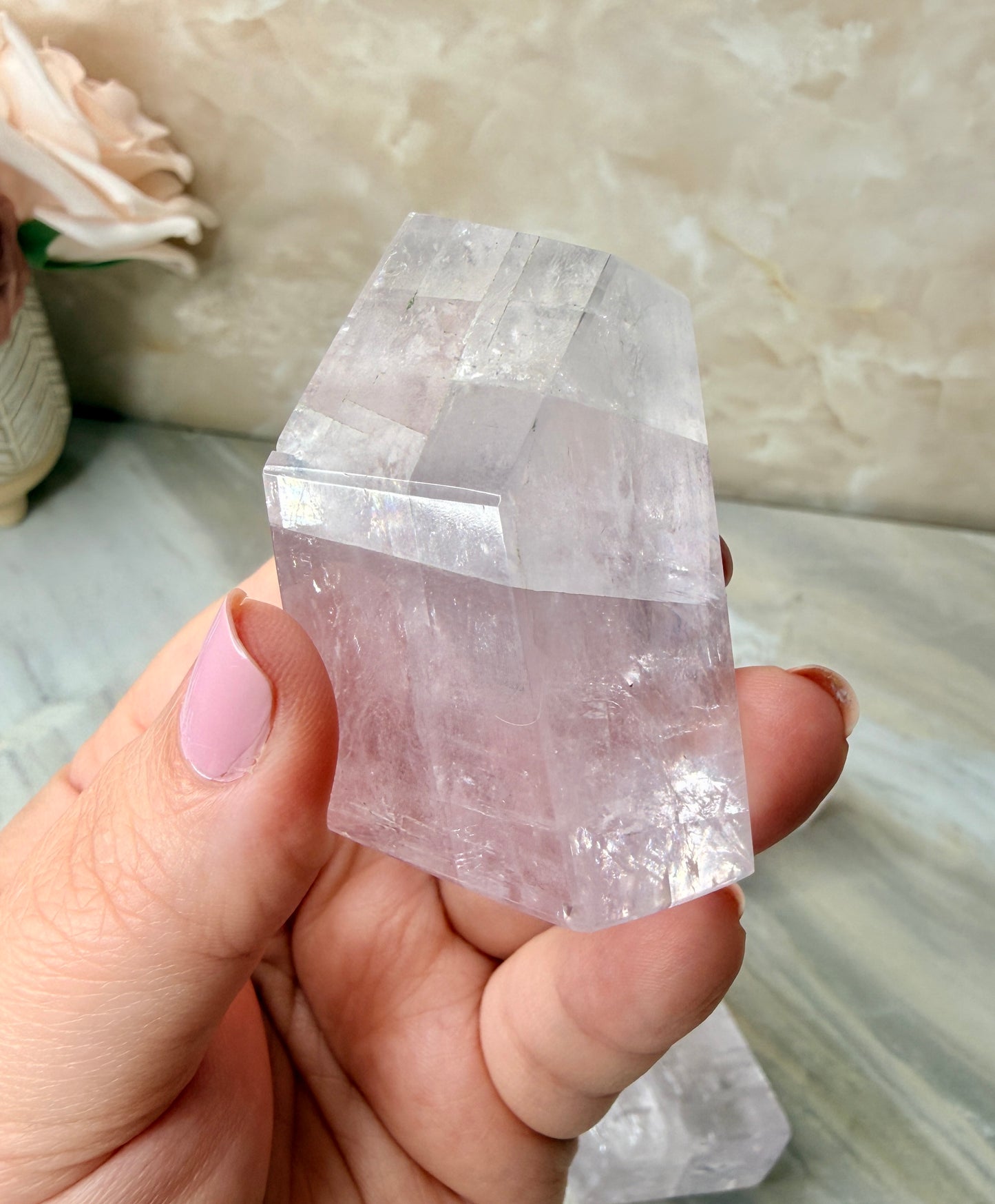 Fully Polished Purple Calcite from Madagascar