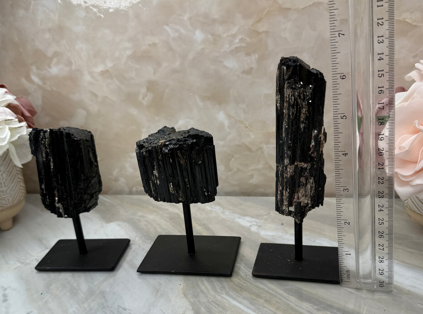 Black Tourmaline on Stand