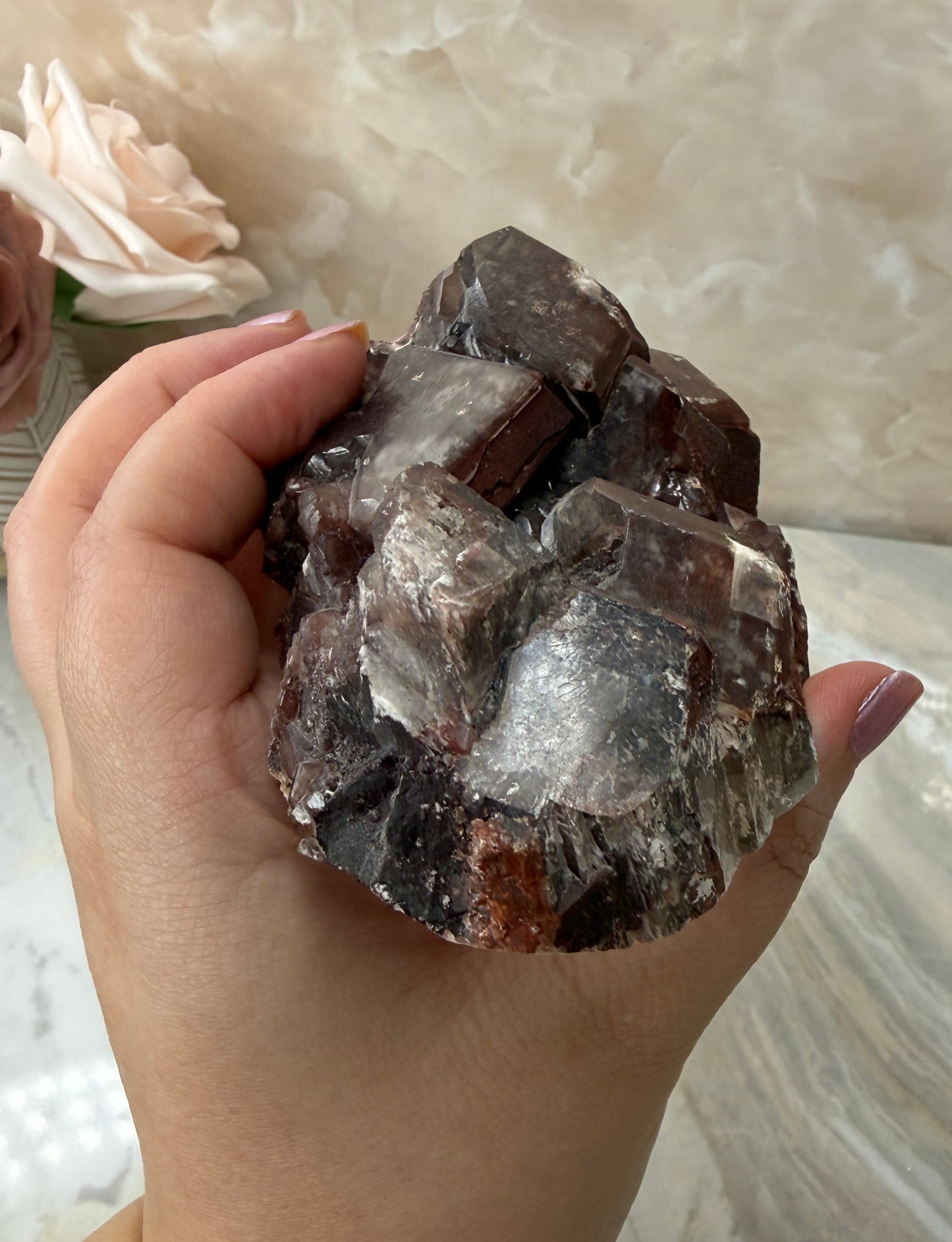 Chocolate Calcite Cluster