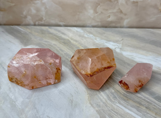 Rose Quartz & Golden Healer Freeform from Brazil