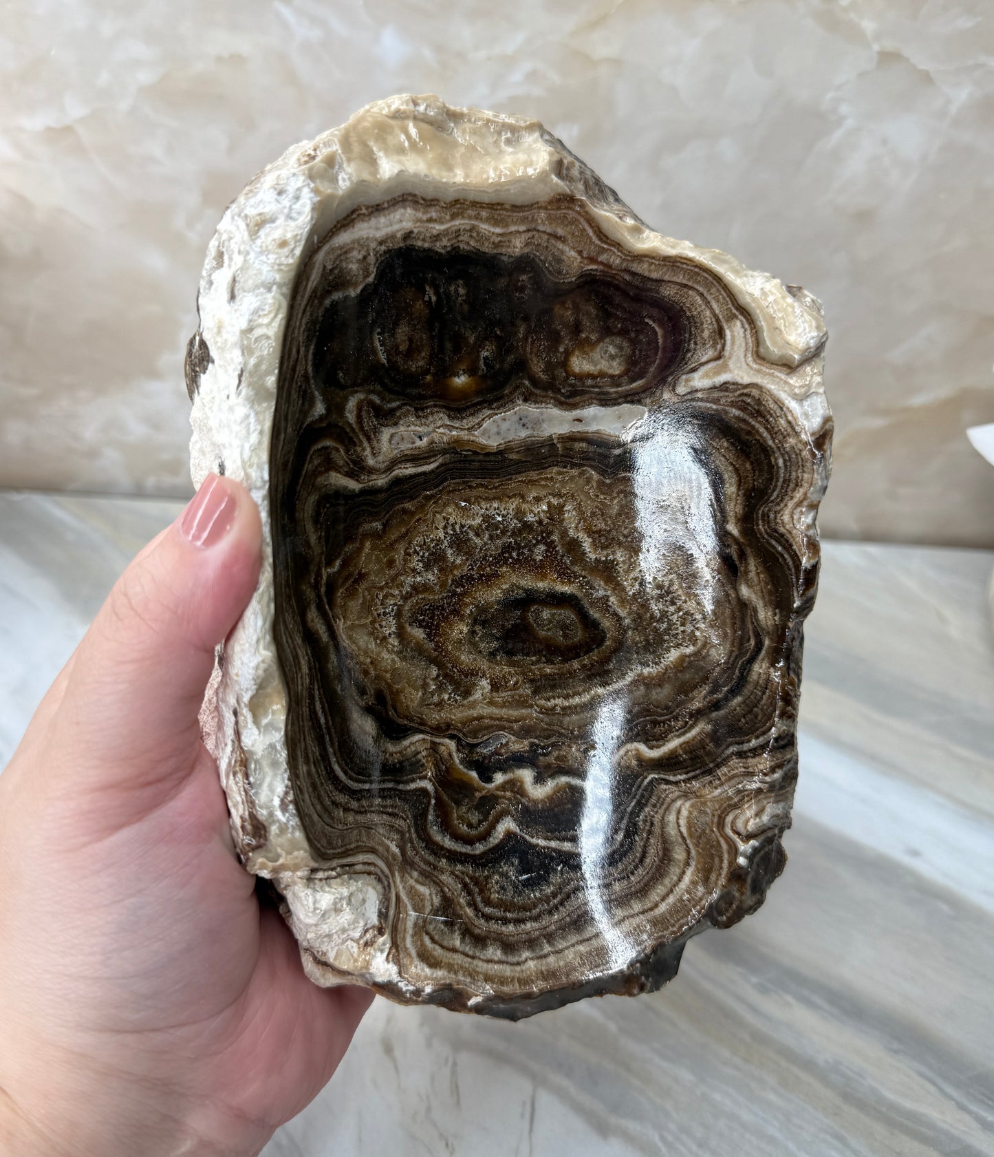 Chocolate Calcite Dish