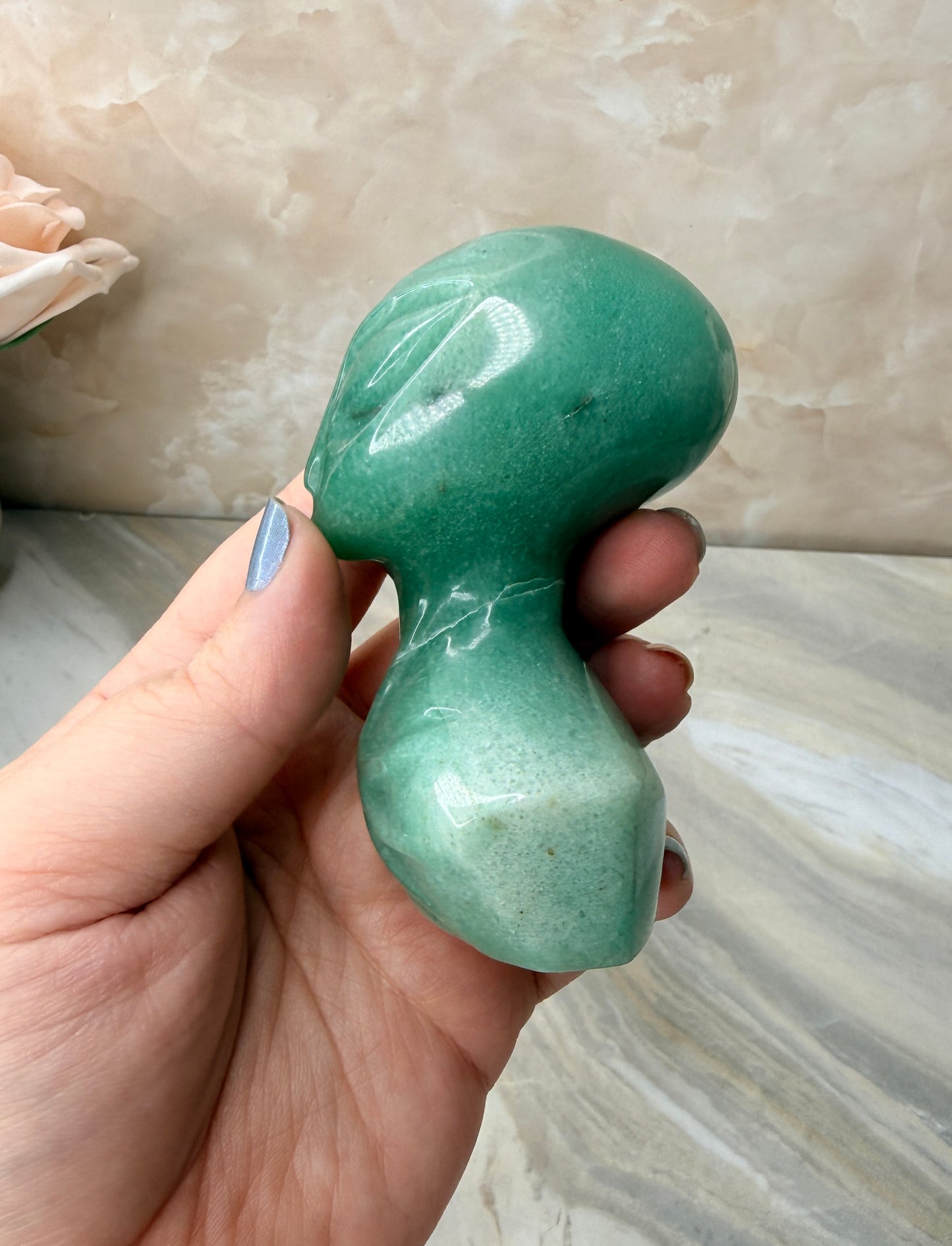 Custom Green Aventurine Alien from Brazil