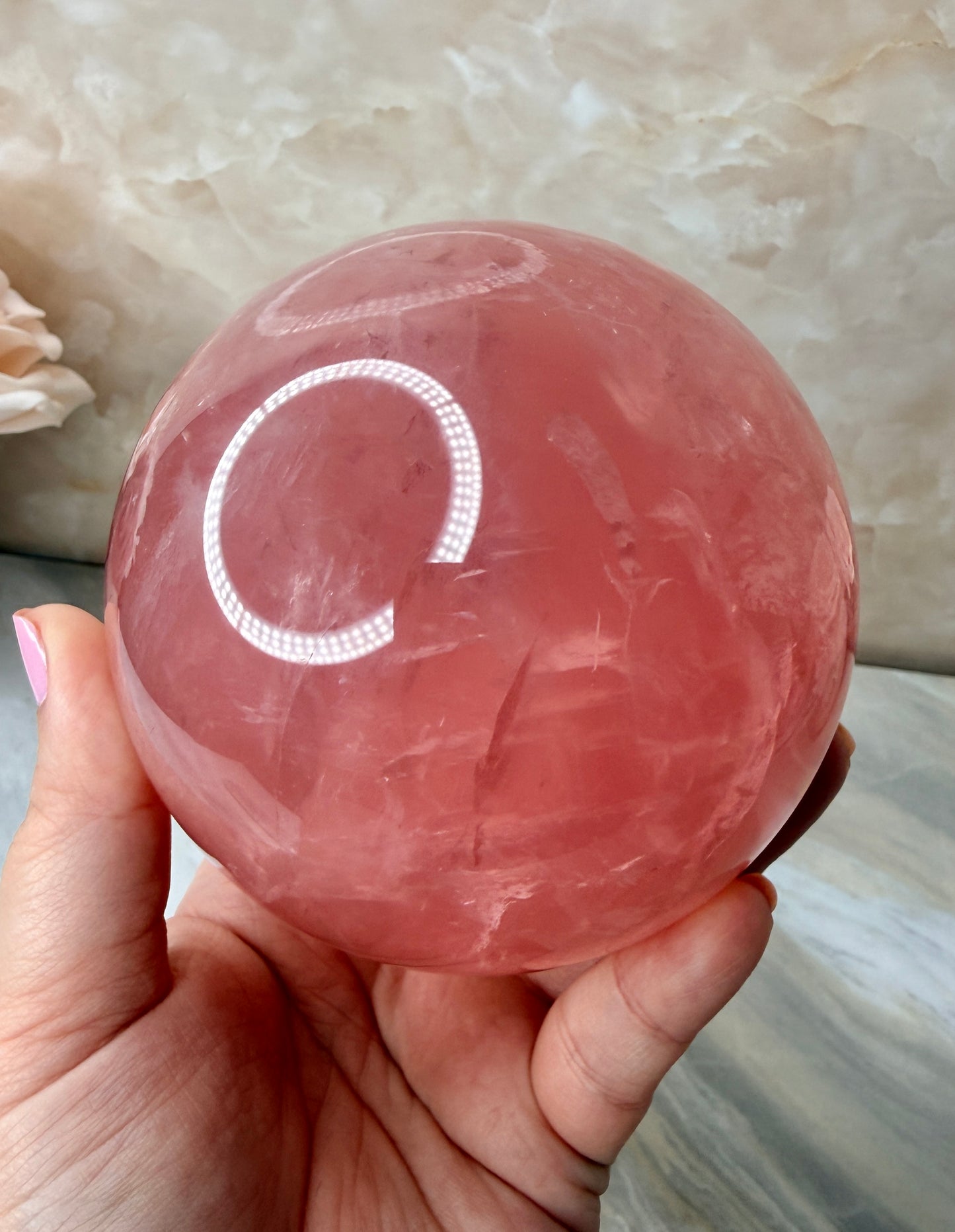 High Quality Rose Quartz Sphere 105mm