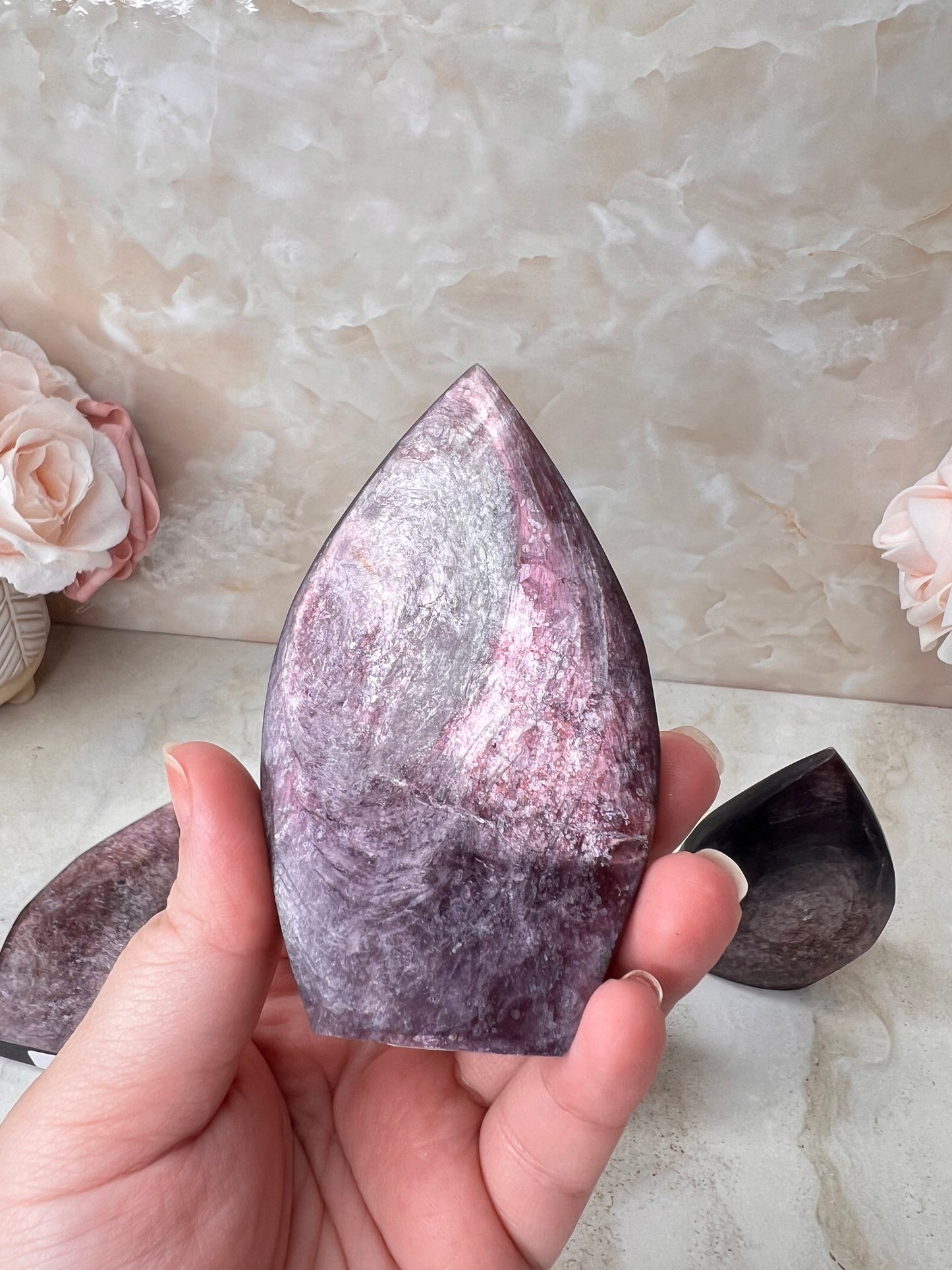 Gem Lepidolite Flame