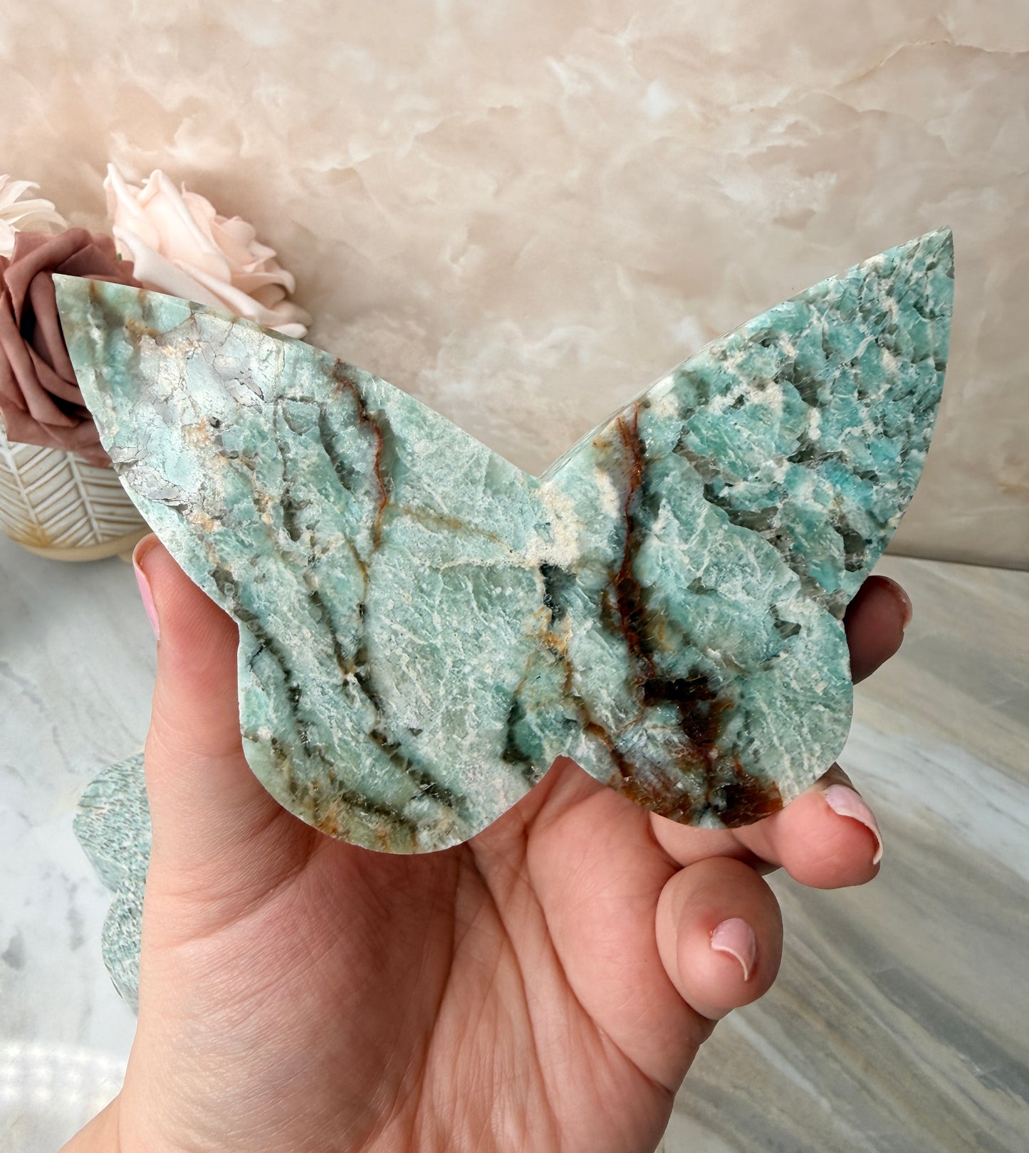 Amazonite Self-standing Butterfly