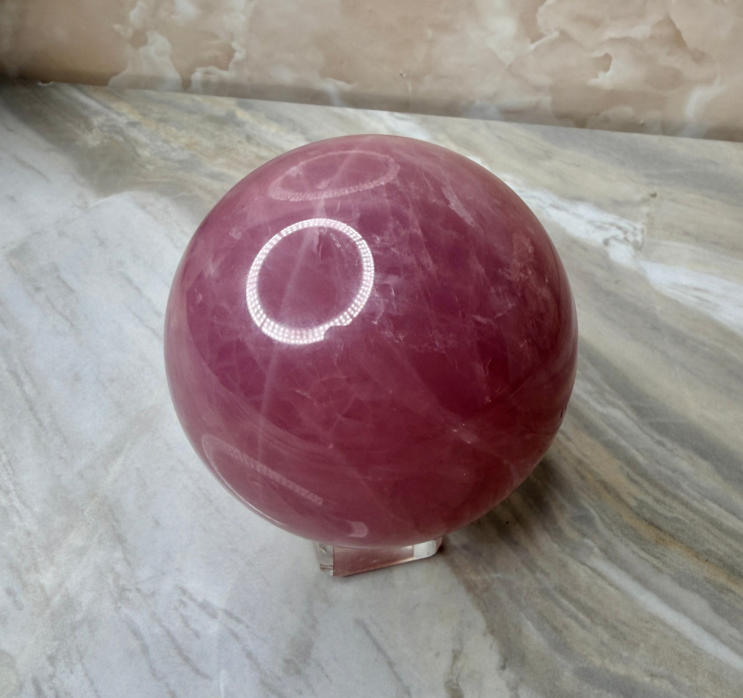 High Quality Rose Quartz Sphere 65mm