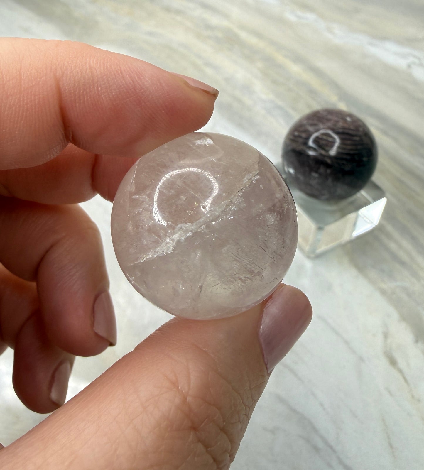 Pink Lithium Sphere from Brazil