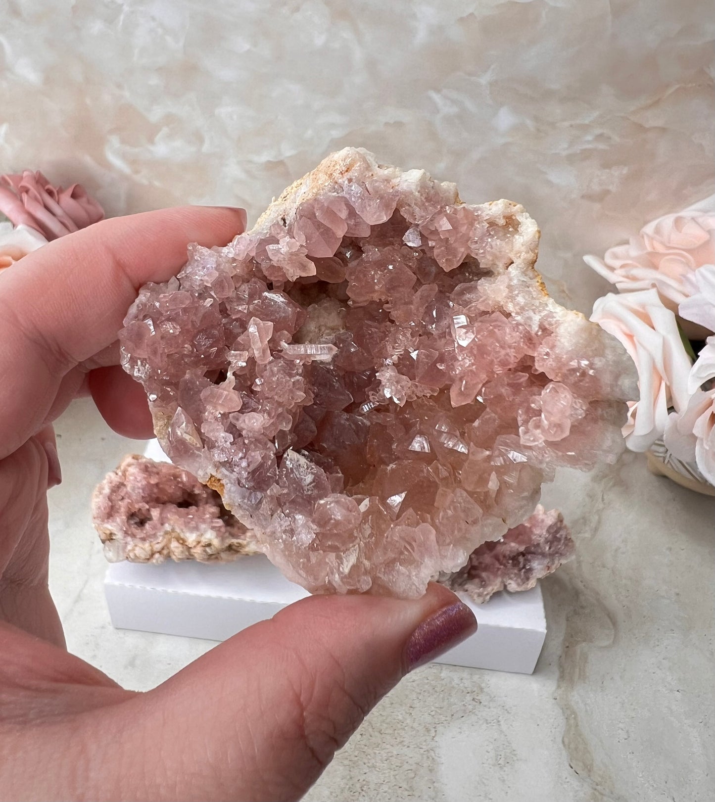 Pink Amethyst Geode from Argentina