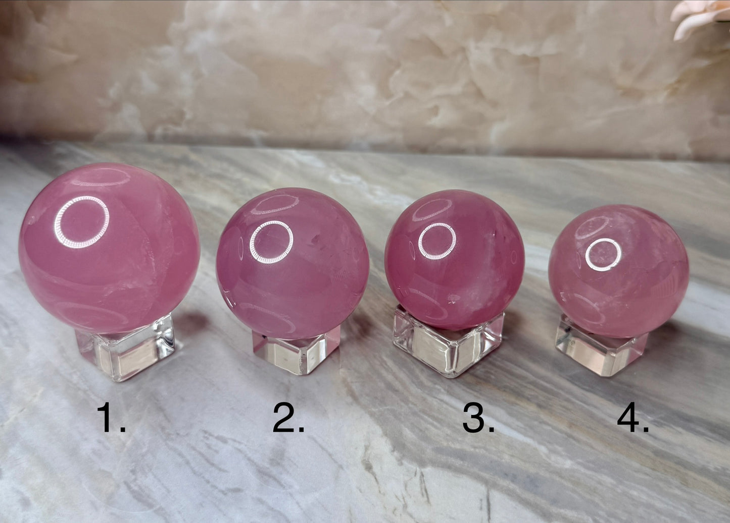 High Quality Star Rose Quartz Sphere