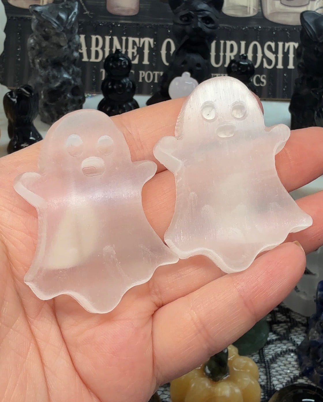 Selenite Ghost Carving