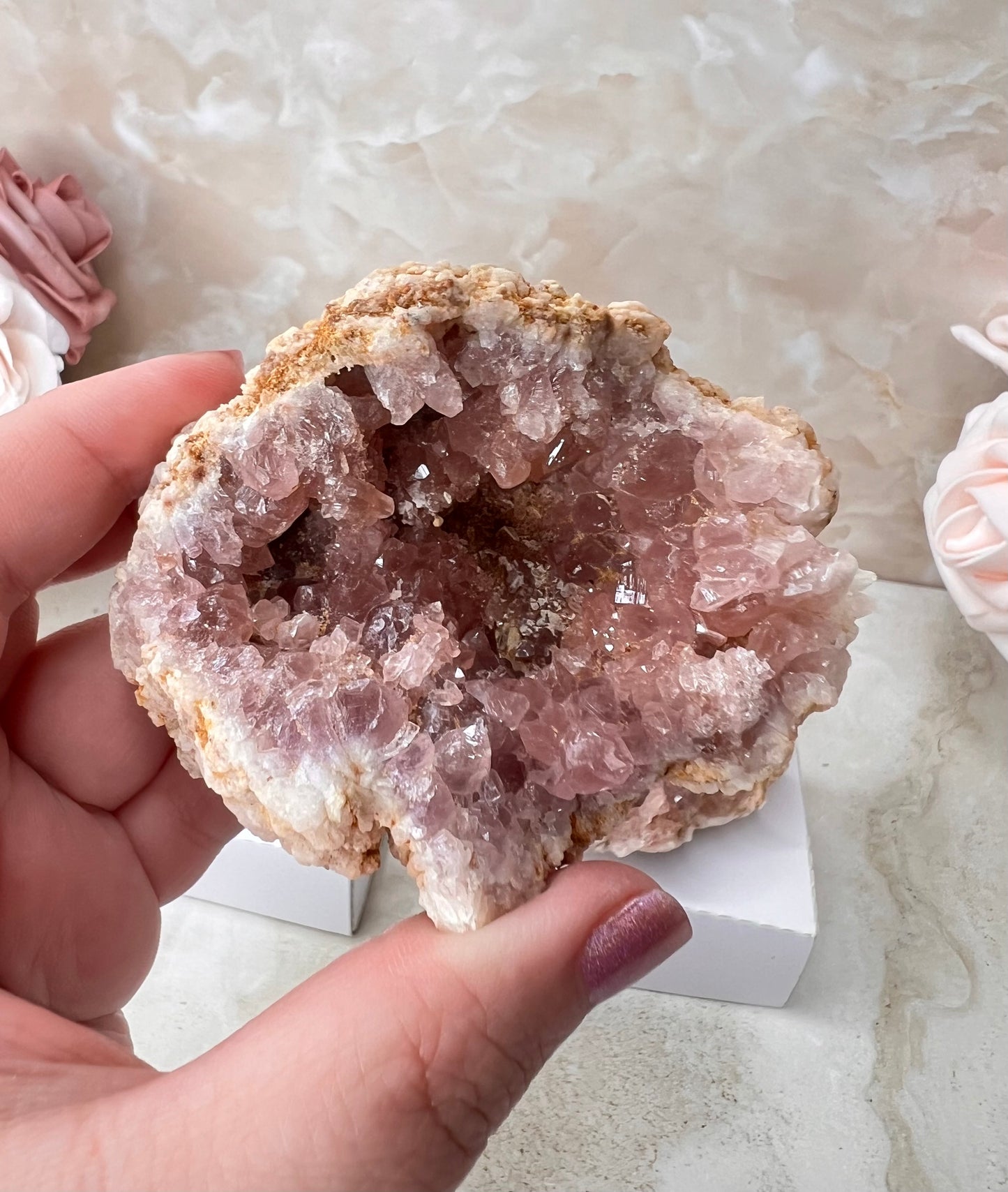 Pink Amethyst Geode from Argentina