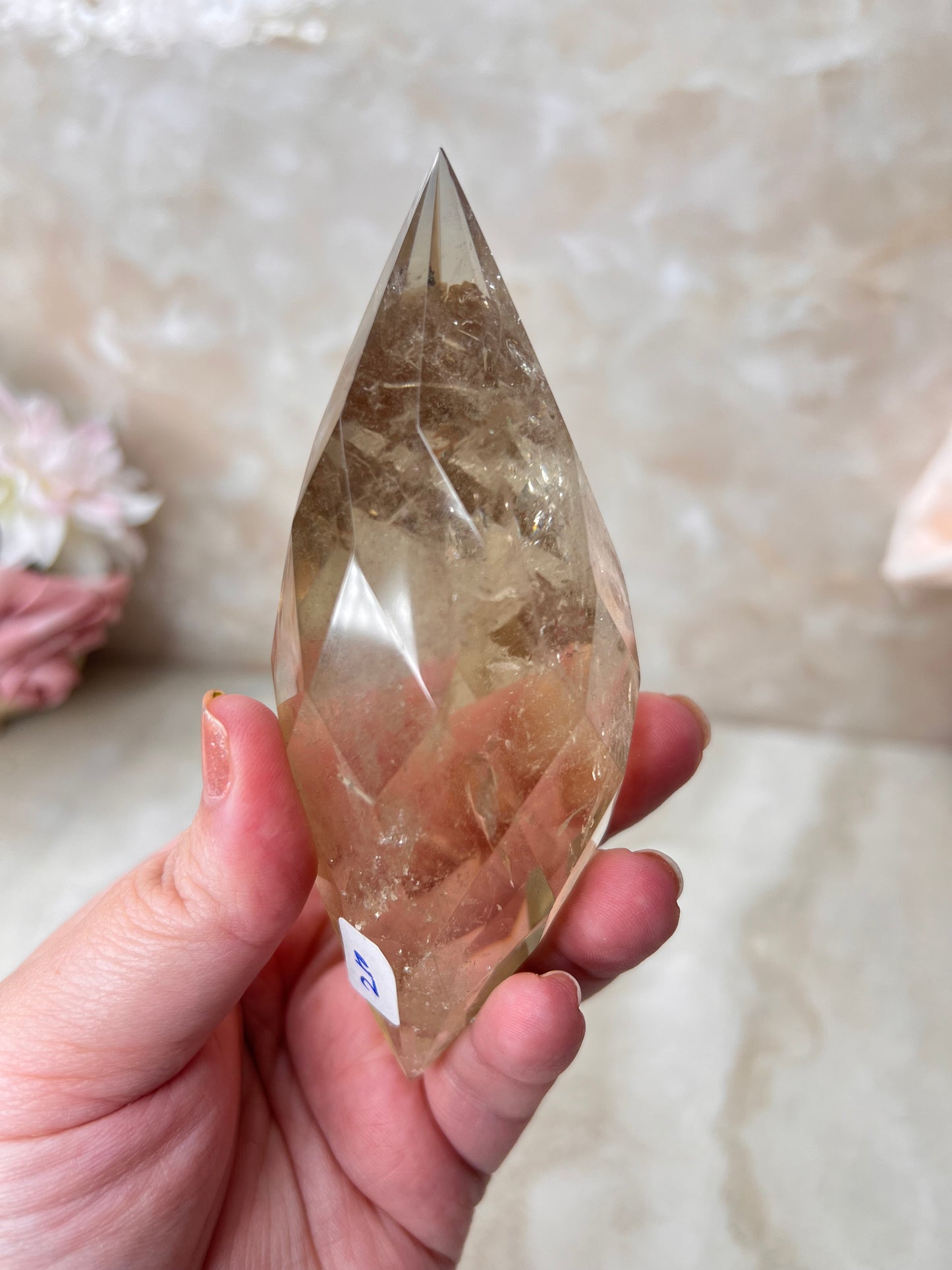 Faceted Citrine Dt on Stand