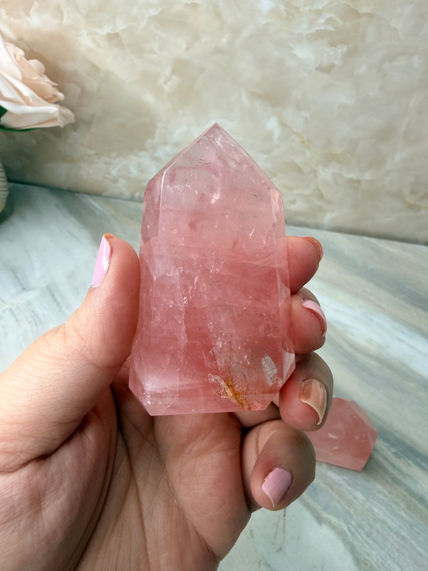 High Quality Rose Quartz Tower