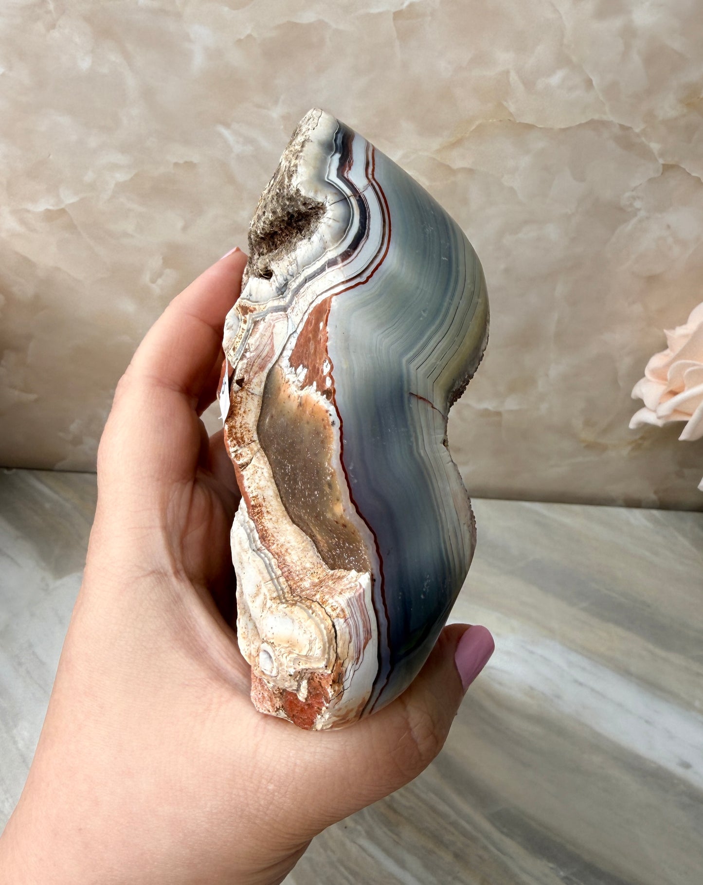 Druzy Agate on Stand