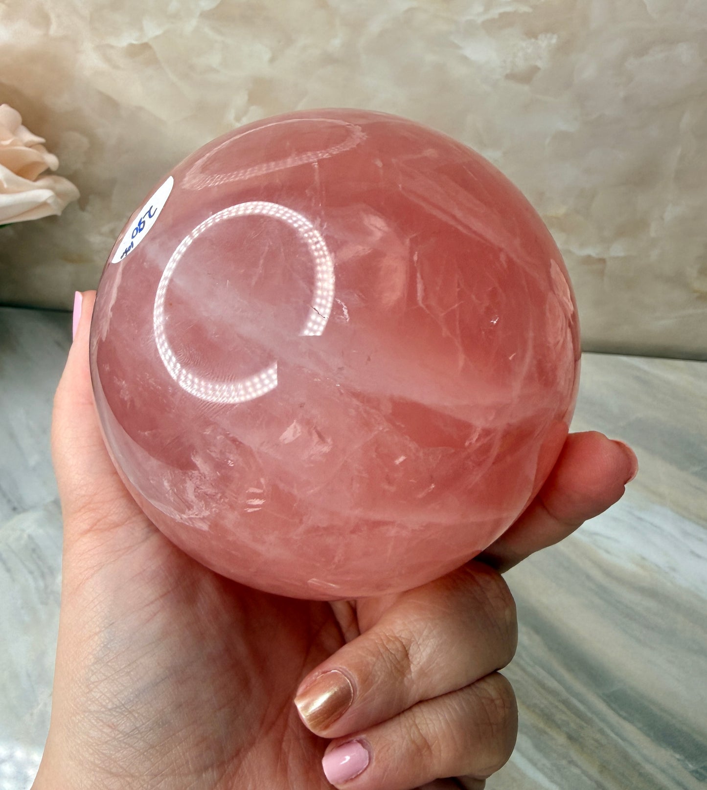 High Quality Rose Quartz Sphere 105mm