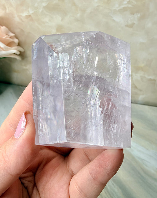 Fully Polished Purple Calcite from Madagascar